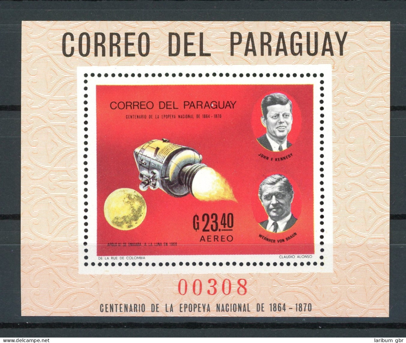 Paraguay Block 125 Postfrisch Apollo 11 #GE753 - Paraguay