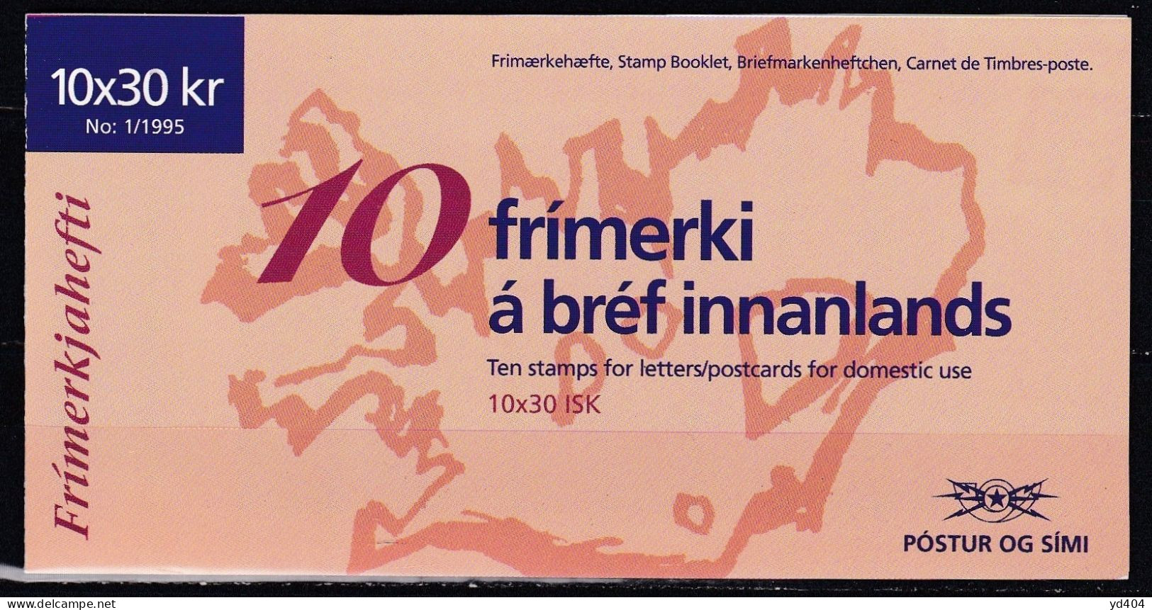 IS668C – ISLANDE - ICELAND - BOOKLETS - 1995 - NORDEN - Y&T # C779 MNH 12,50 € - Carnets