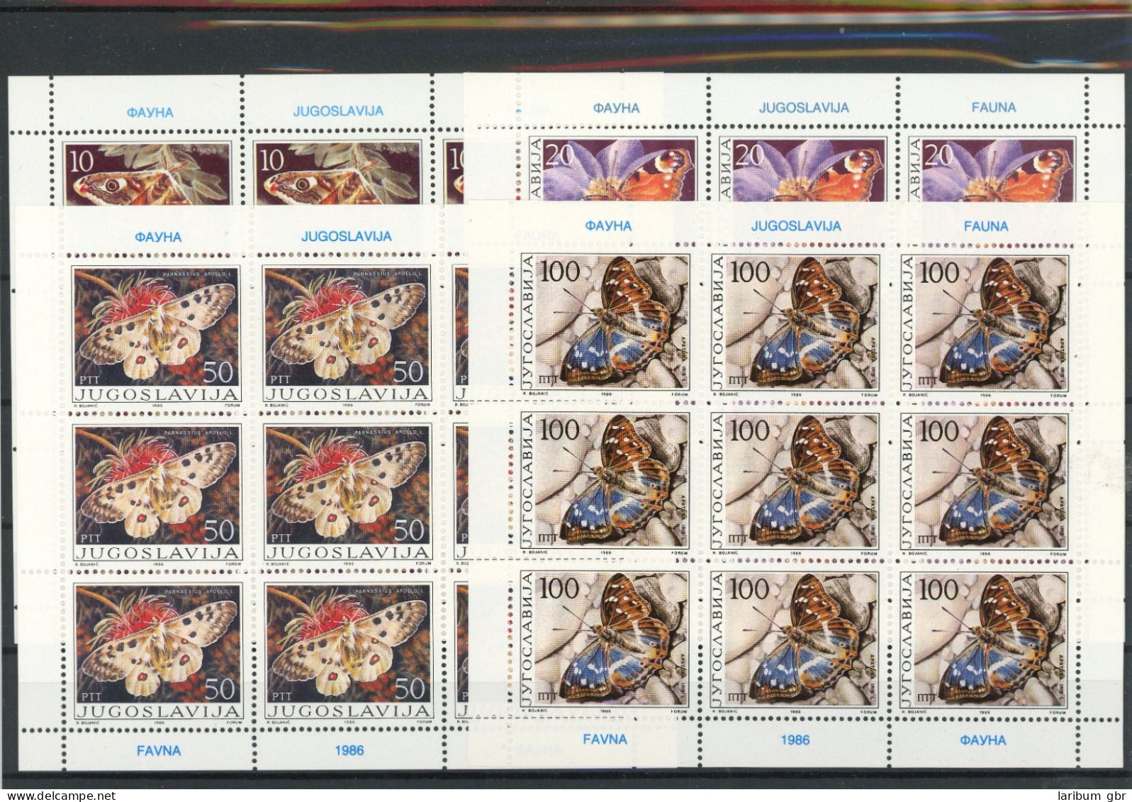 Jugoslawien Kleinbogen 2171-2174 Postfrisch Schmetterling #JT815 - Autres & Non Classés