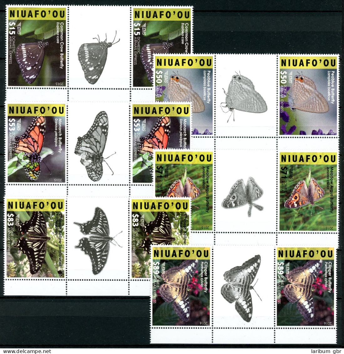 Niuafo'ou Zwischensteg 573-578 Postfrisch Schmetterlinge #JU314 - Tonga (1970-...)