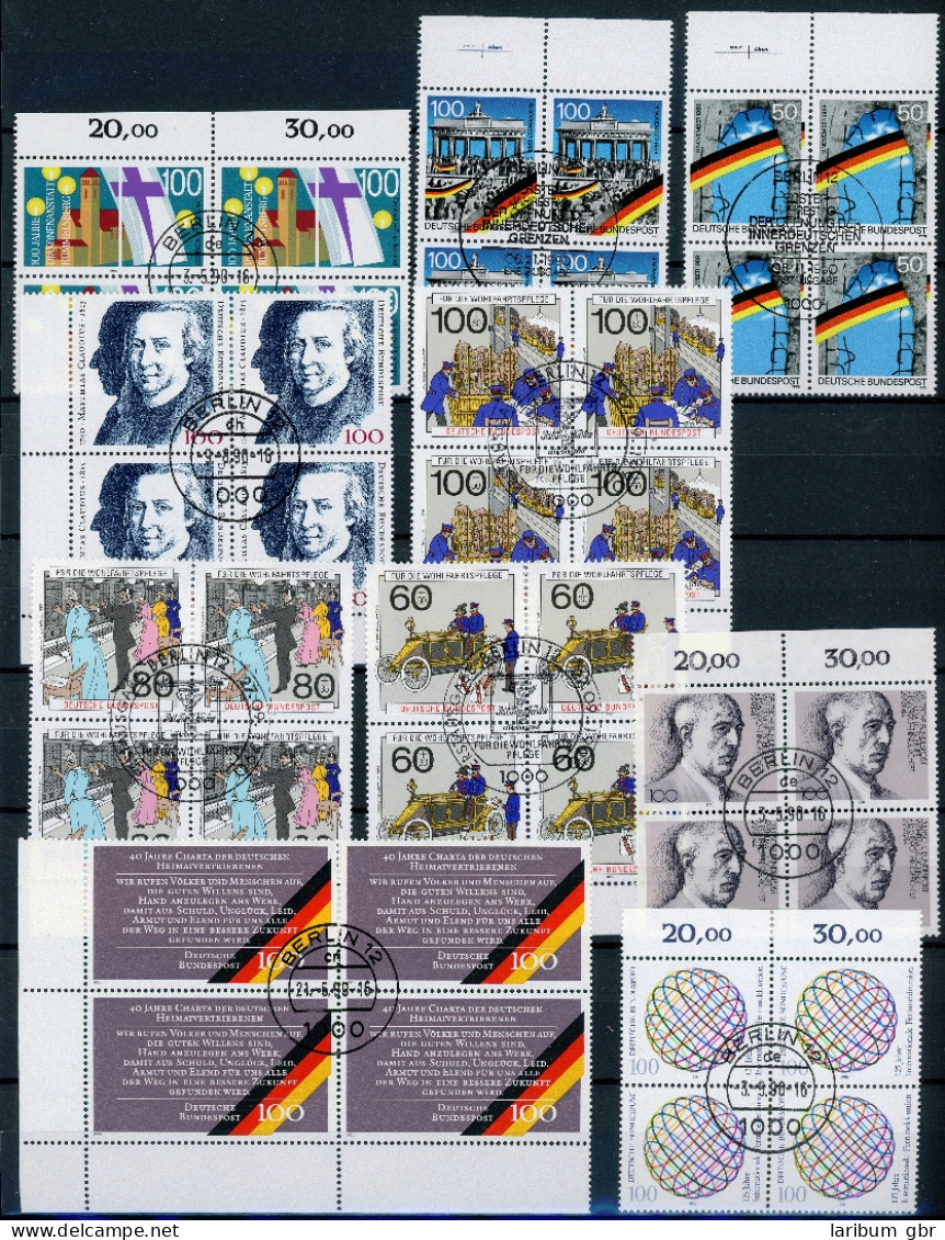 Bund Lot 4er Blöcke 90er Jahre Zentr. Gestempelt #IX369 - Collections