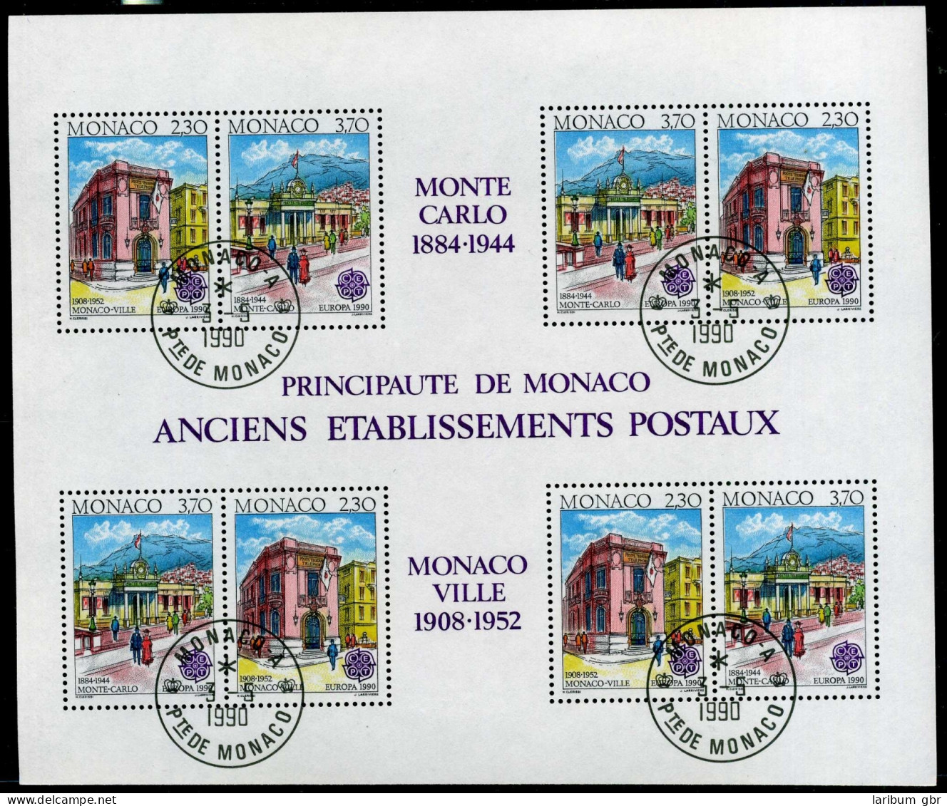 Monaco Block 47 Gestempelt Bauwerke #HK096 - Altri & Non Classificati