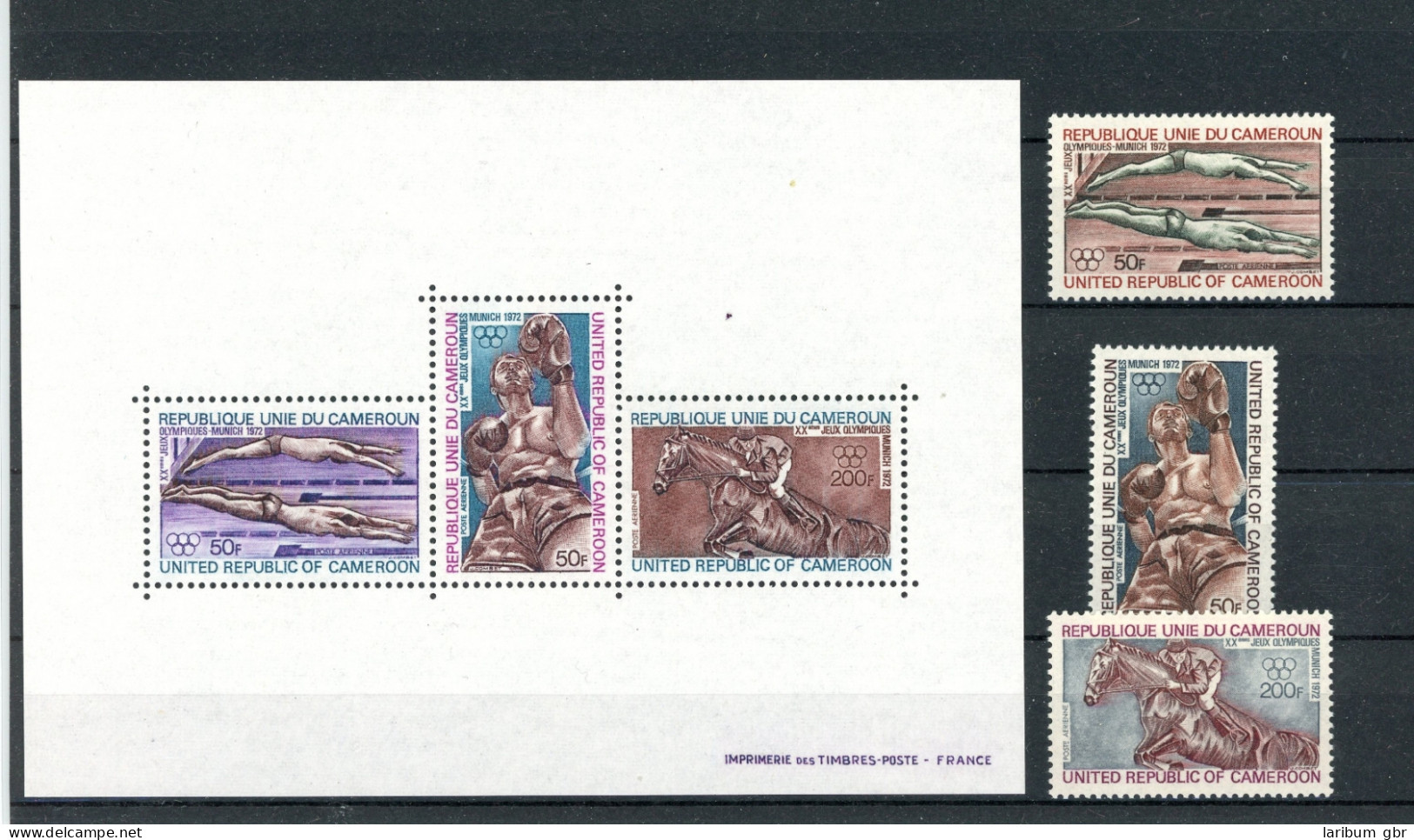 Kamerun 700-702, Block 9 Postfrisch Olympia #ID313 - Kamerun (1960-...)
