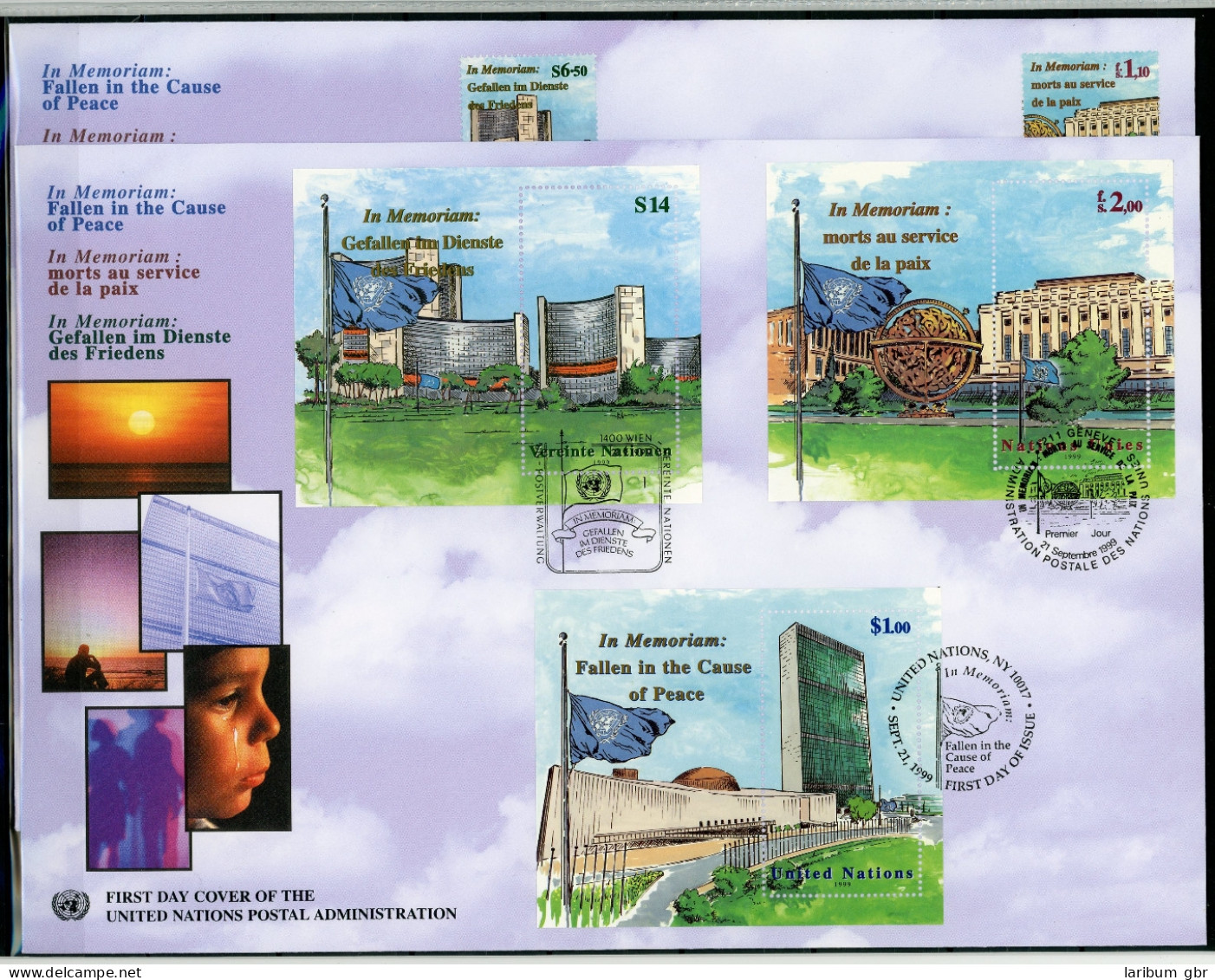 UNO Trio Briefe 1999 53 + 54 Ersttagesbrief/FDC #IY028 - Other & Unclassified