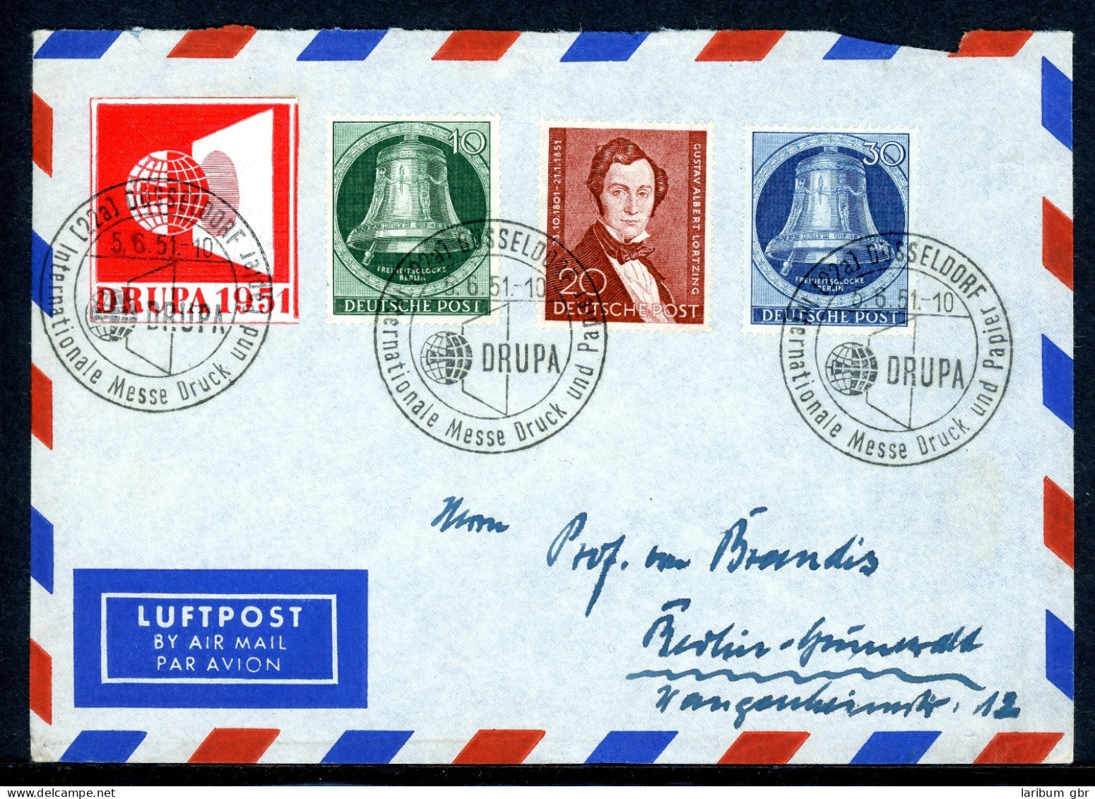 Berlin 74, 76 + 78 Sonderstempel DRUPA Mischfrankatur #HU559 - Other & Unclassified