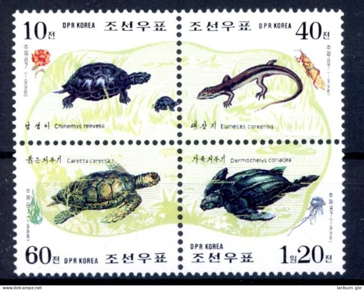 Korea Vierblock 4112-4115 Postfrisch Schildkröte #JT892 - Korea, North