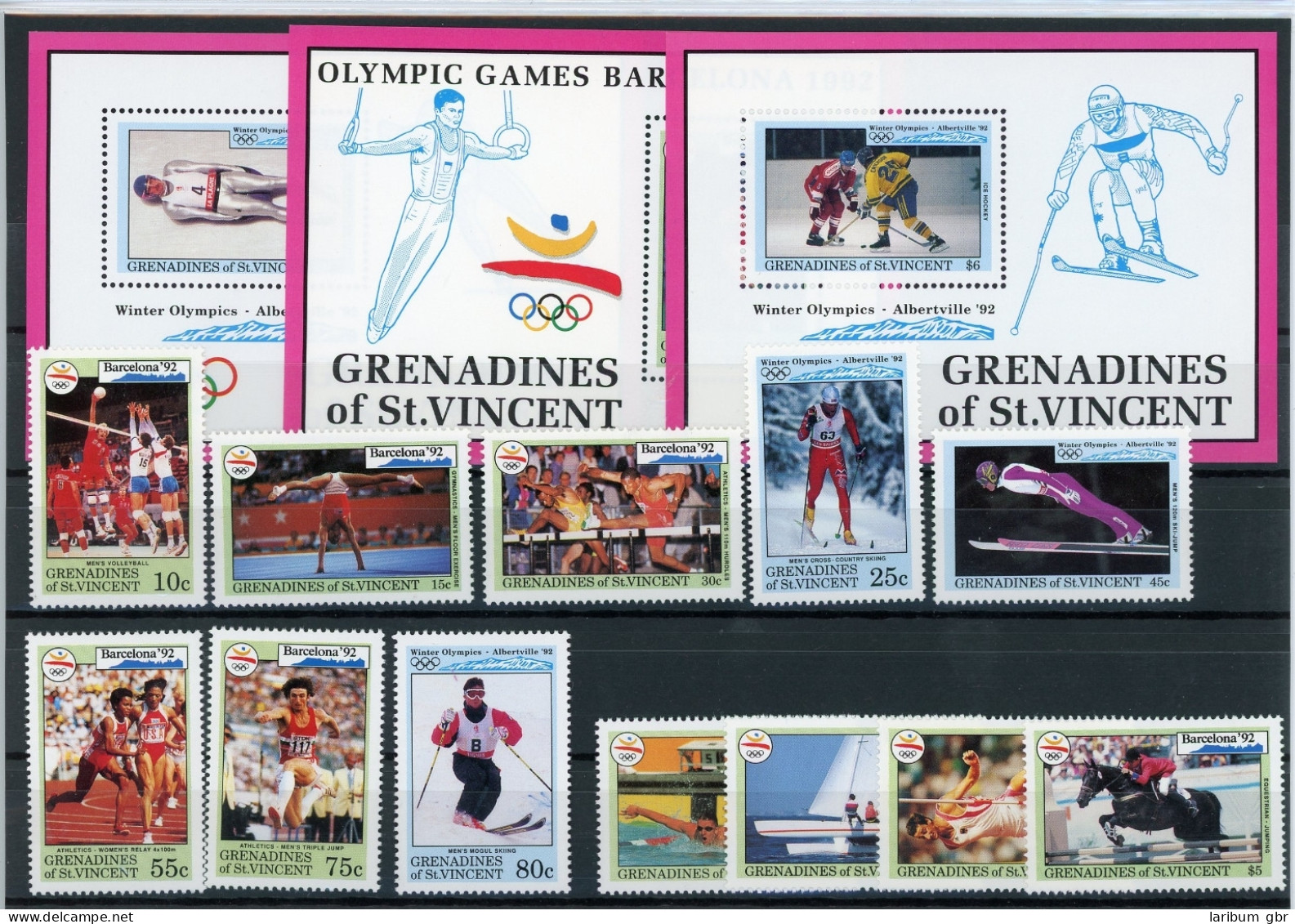 St. Vincent Grenadinen 932-943, Block 108-110 Postfrisch Olympia #GU620 - St.-Vincent En De Grenadines