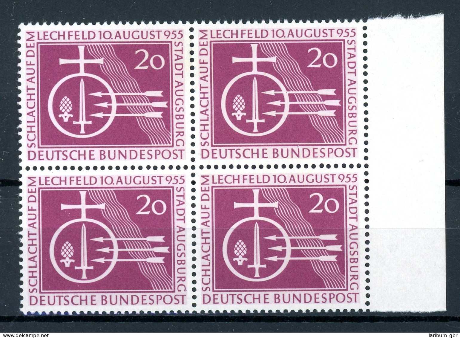 Bund 4er Block Bogenrand Rechts 216 Postfrisch #HF132 - Unused Stamps