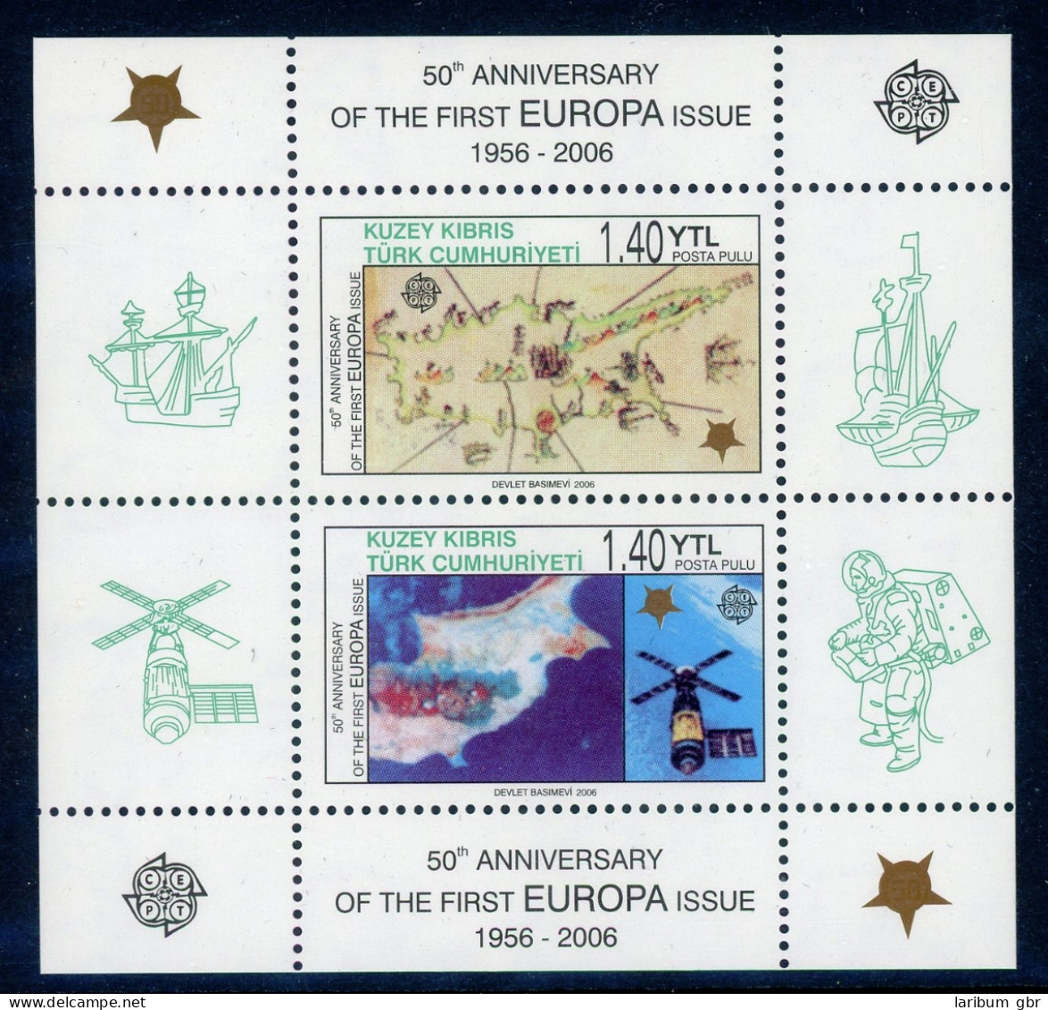 Türk. Zypern Block 24 A Postfrisch 50 J. Europamarken #IN717 - Used Stamps