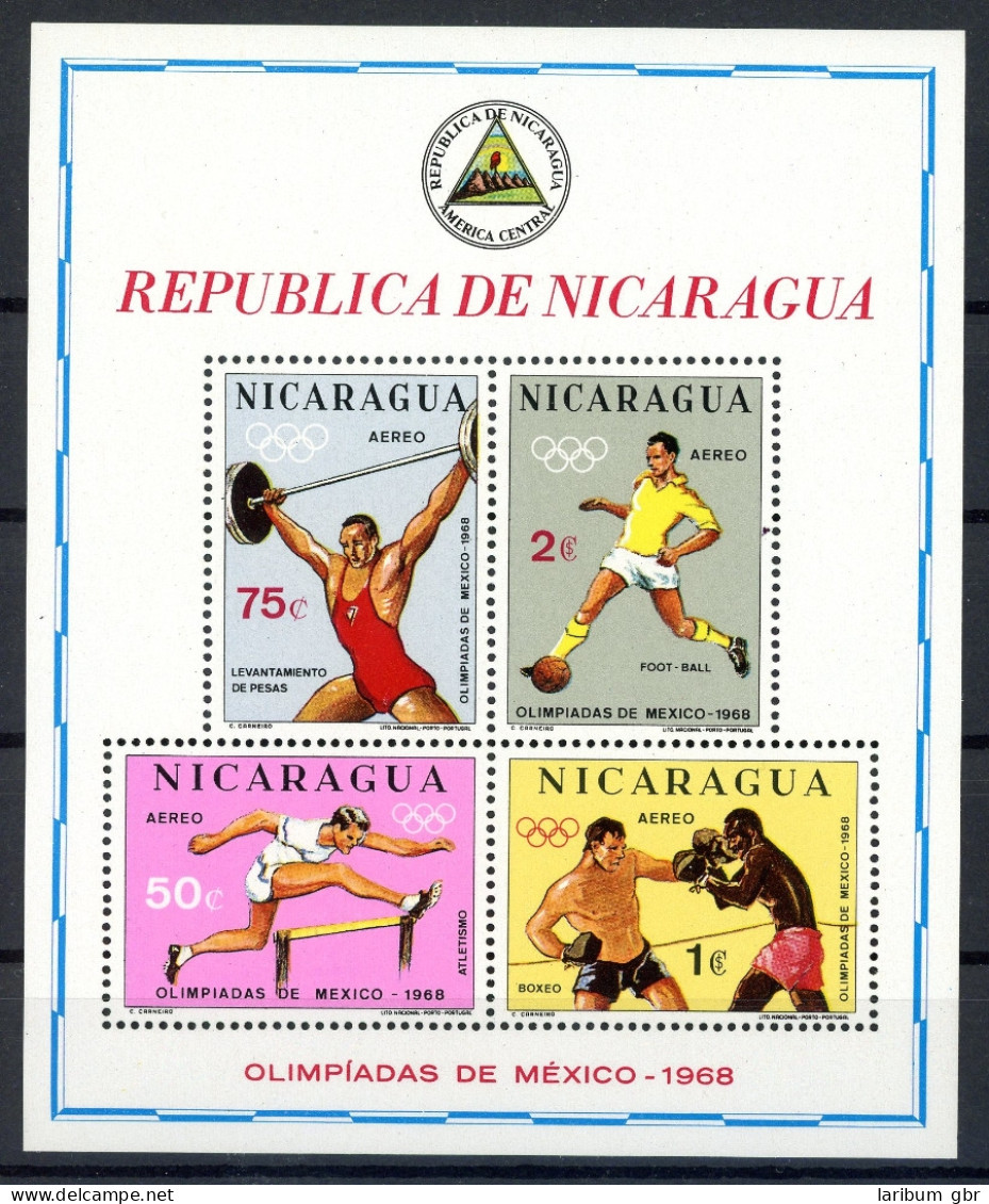 Nicaragua Block 68 Postfrisch Olympia 1968 #ID220 - Nicaragua