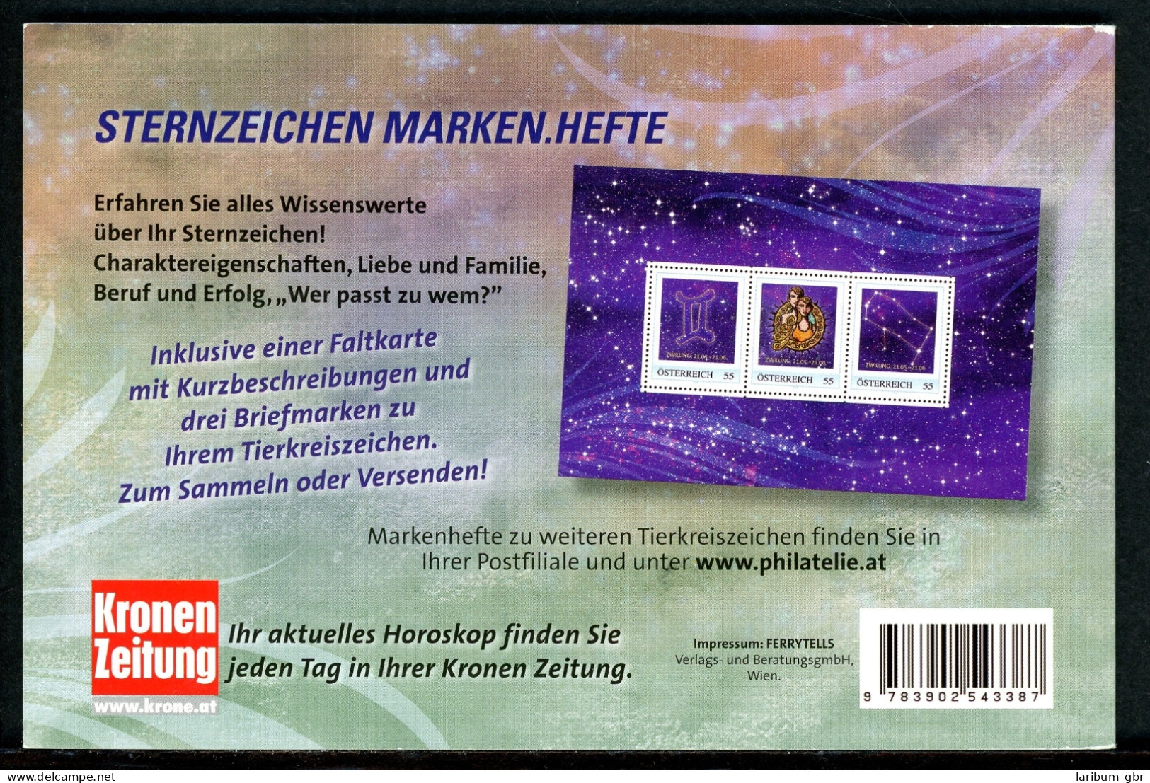 Österreich Astrologie Markenheft "Zwilling" Postfrisch #IN216 - Sonstige & Ohne Zuordnung