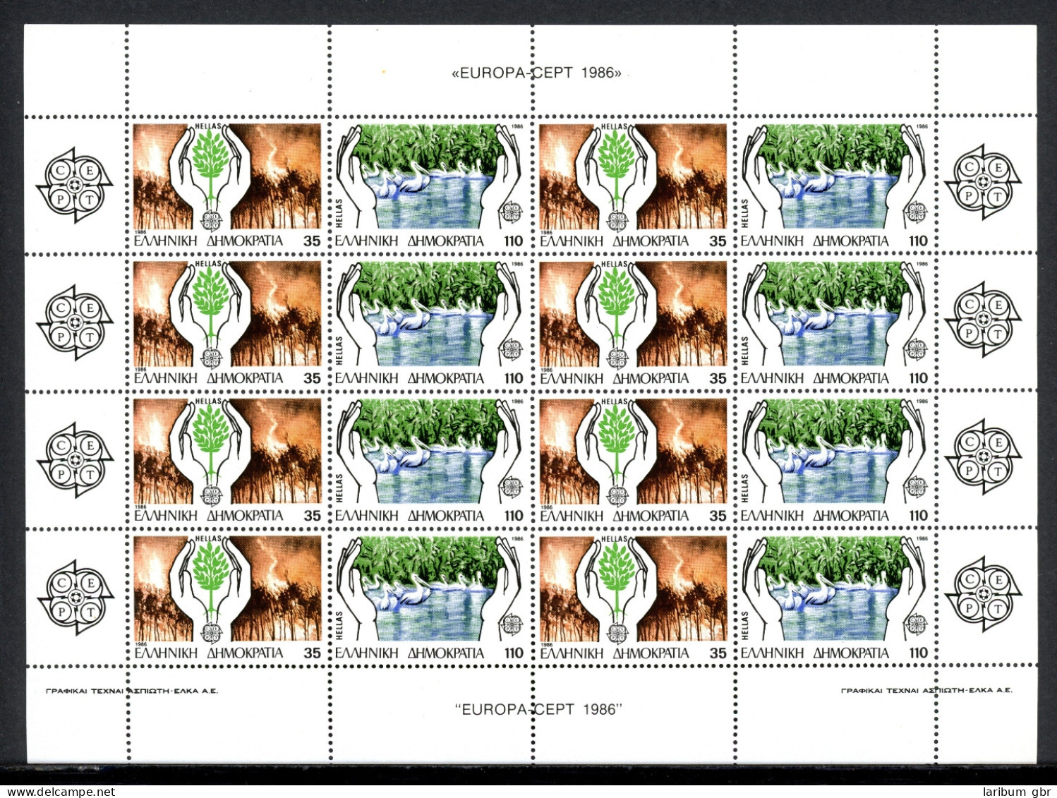 Griechenland ZD-Bogen 1630-1631 A Postfrisch Cept 1986 #GZ016 - Otros & Sin Clasificación