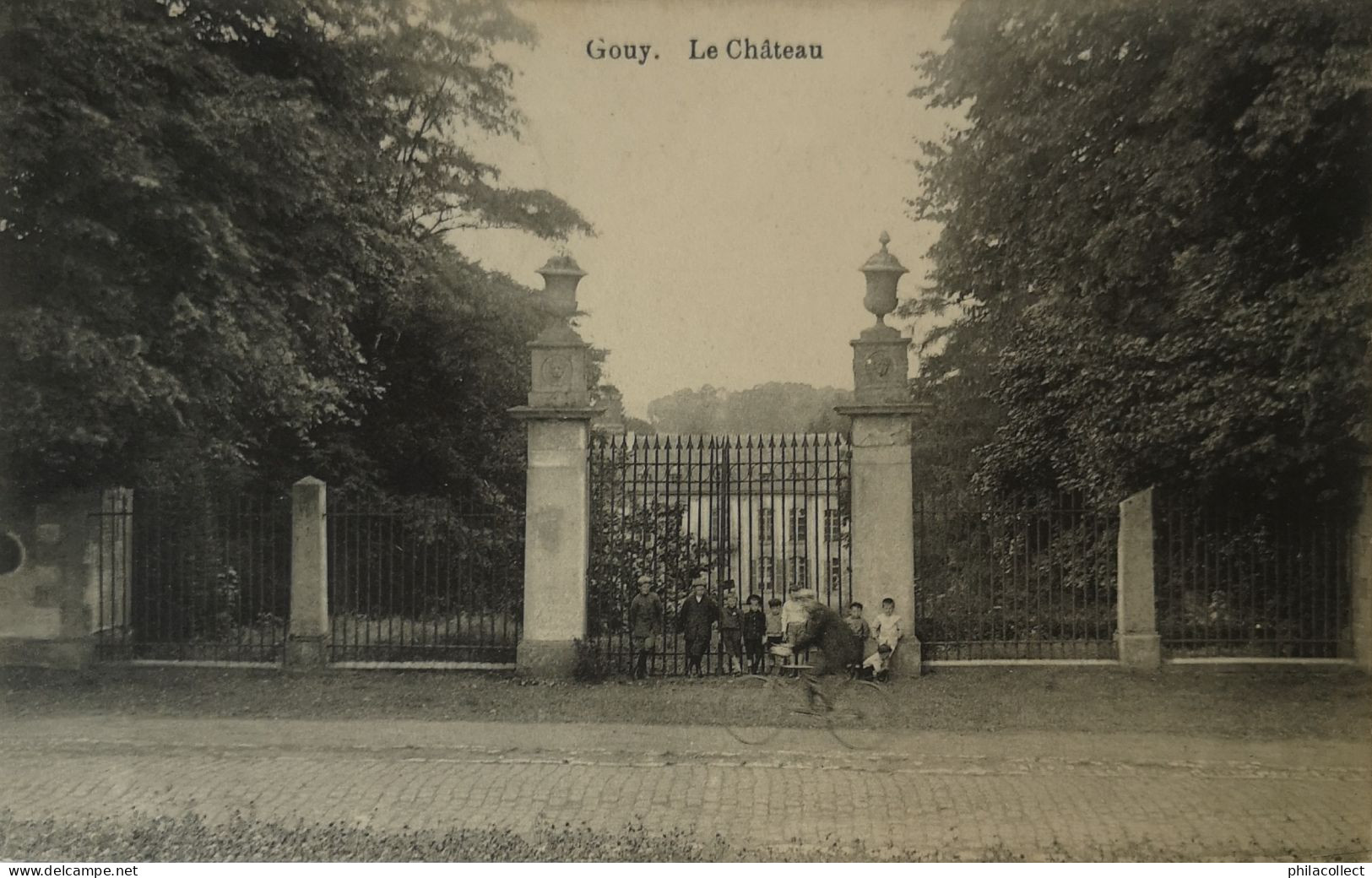 Gouy (les Pieton) Chateau (Entree - Animee) 191? - Andere & Zonder Classificatie