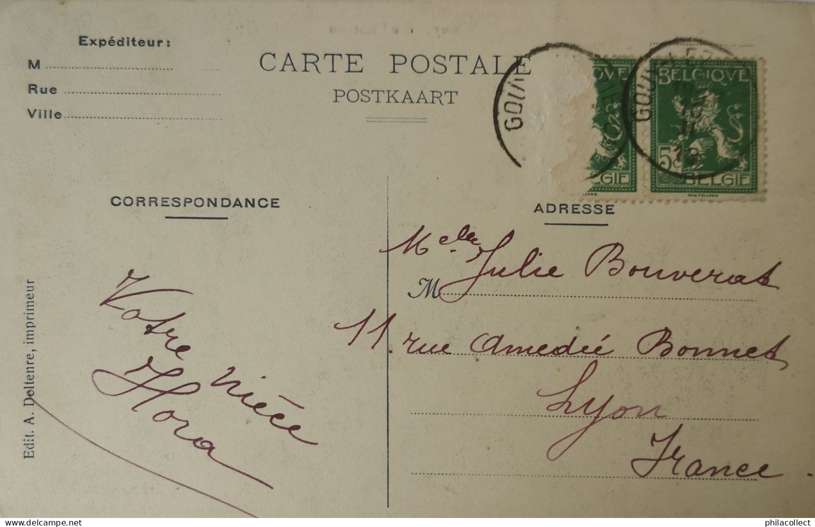 Gouy (les Pieton) Chateau (Entree - Animee) 191? - Other & Unclassified
