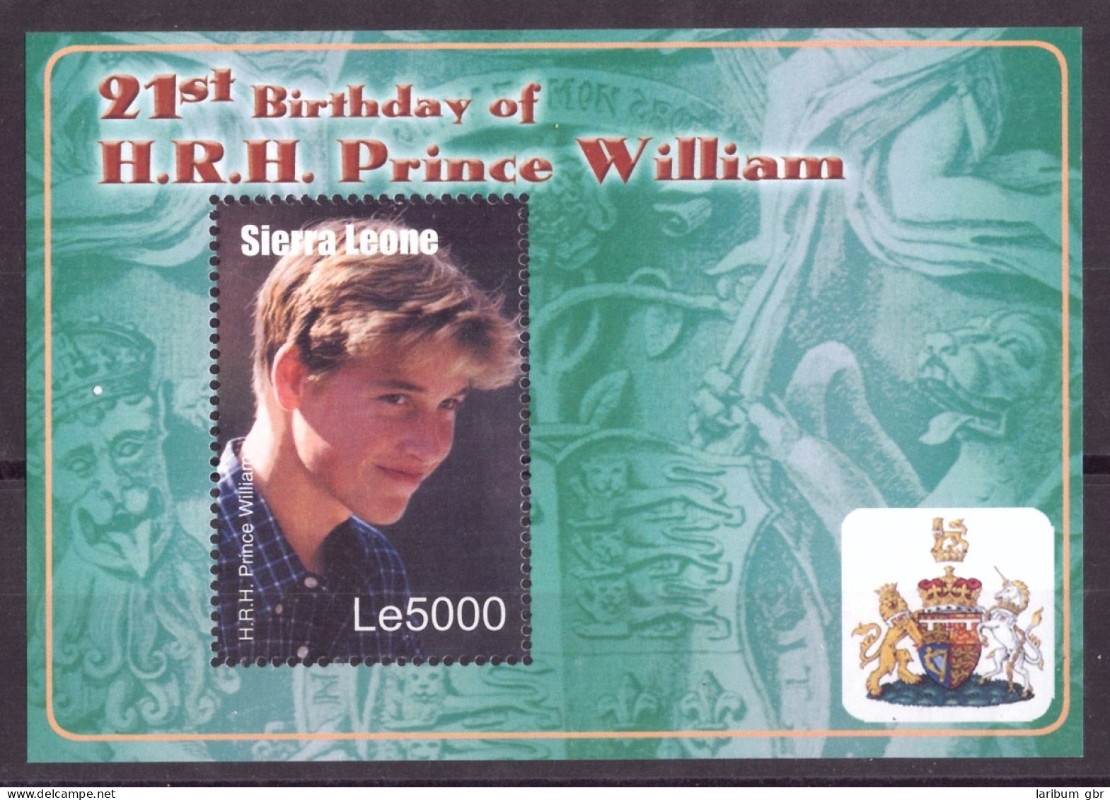 Sierra Leone Block 576 Postfrisch Prinz William #HO441 - Sierra Leone (1961-...)