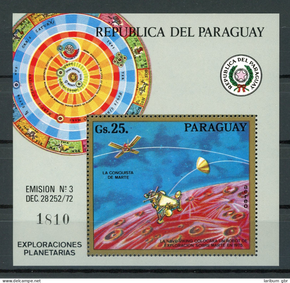 Paraguay Block 209 Postfrisch Viking-Programm #GE742 - Paraguay