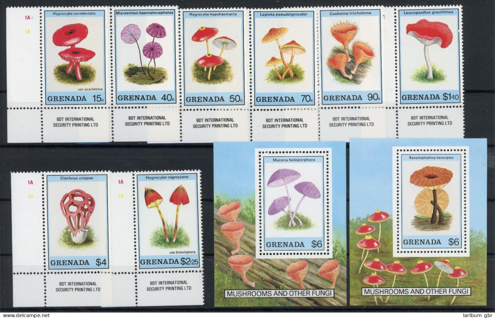 Grenada 2021-2028 + Bl. 227-228 Postfrisch Pilze #JQ878 - Grenada (1974-...)