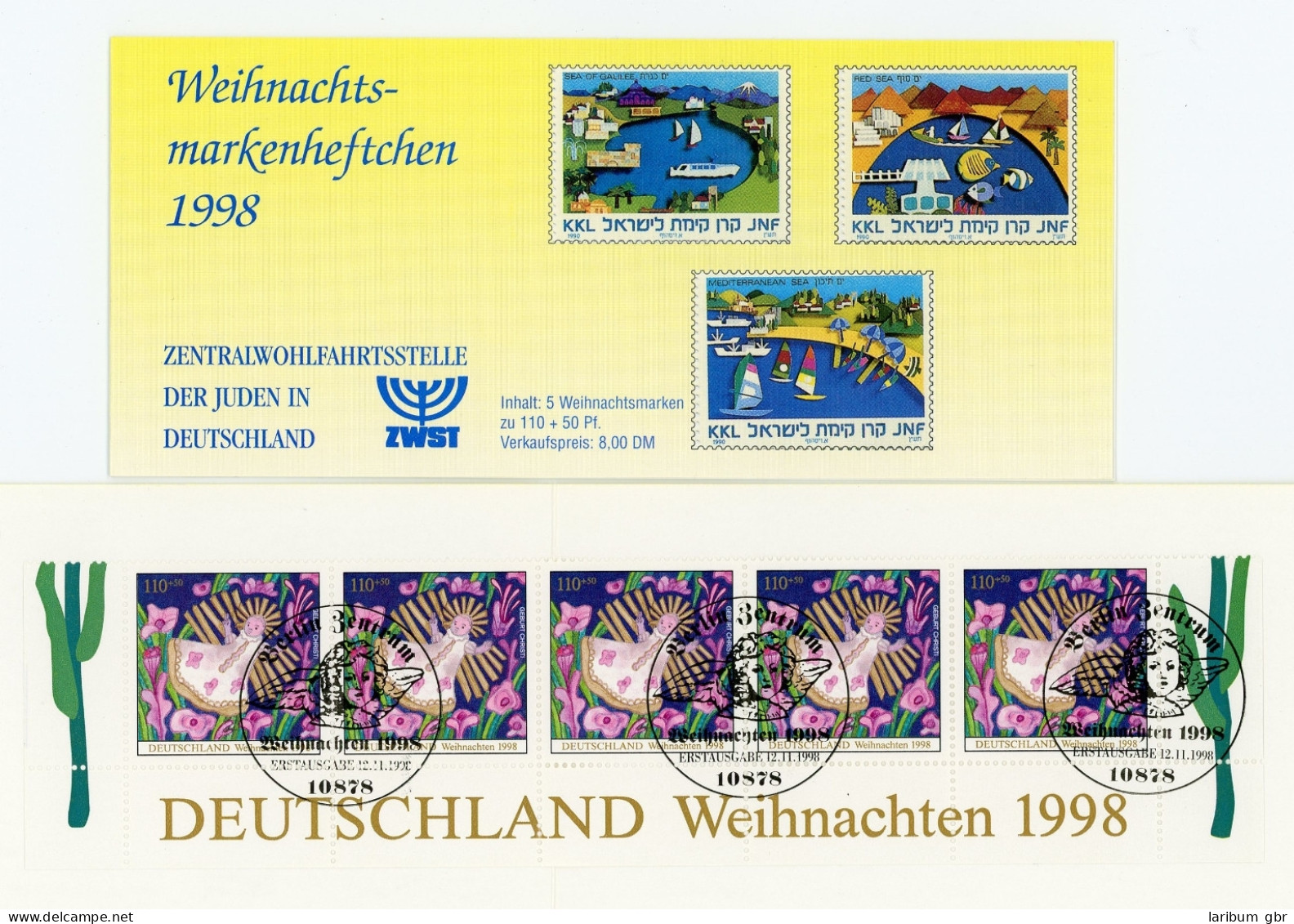 Bund MH 2024 Berlin ZWST 1998 Ersttagssonderstempel #HO242 - Sonstige & Ohne Zuordnung