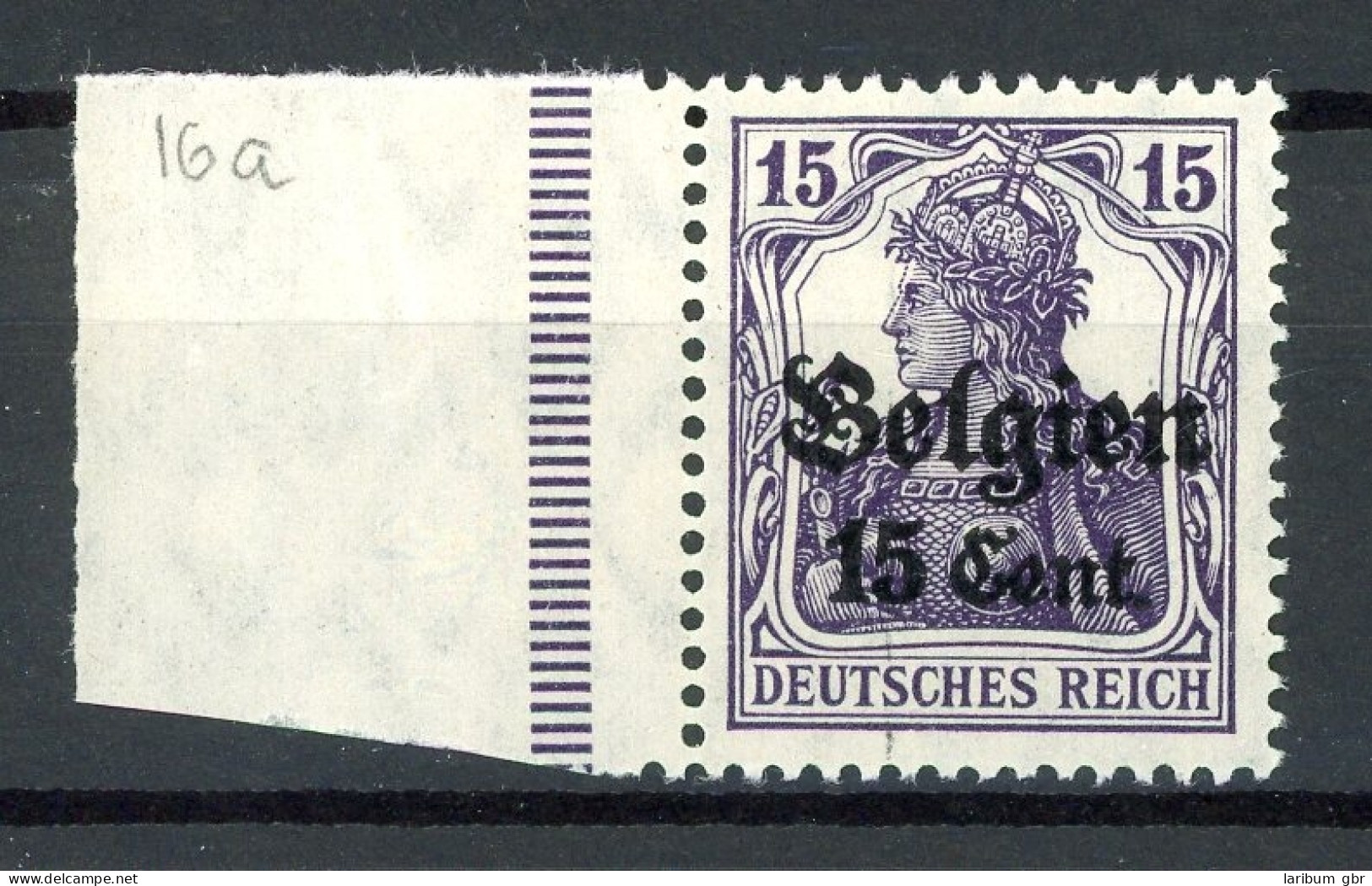Deutsche Besetzung LP Belgien 16 A Postfrisch Farbgeprüft #HU602 - Occupation 1914-18