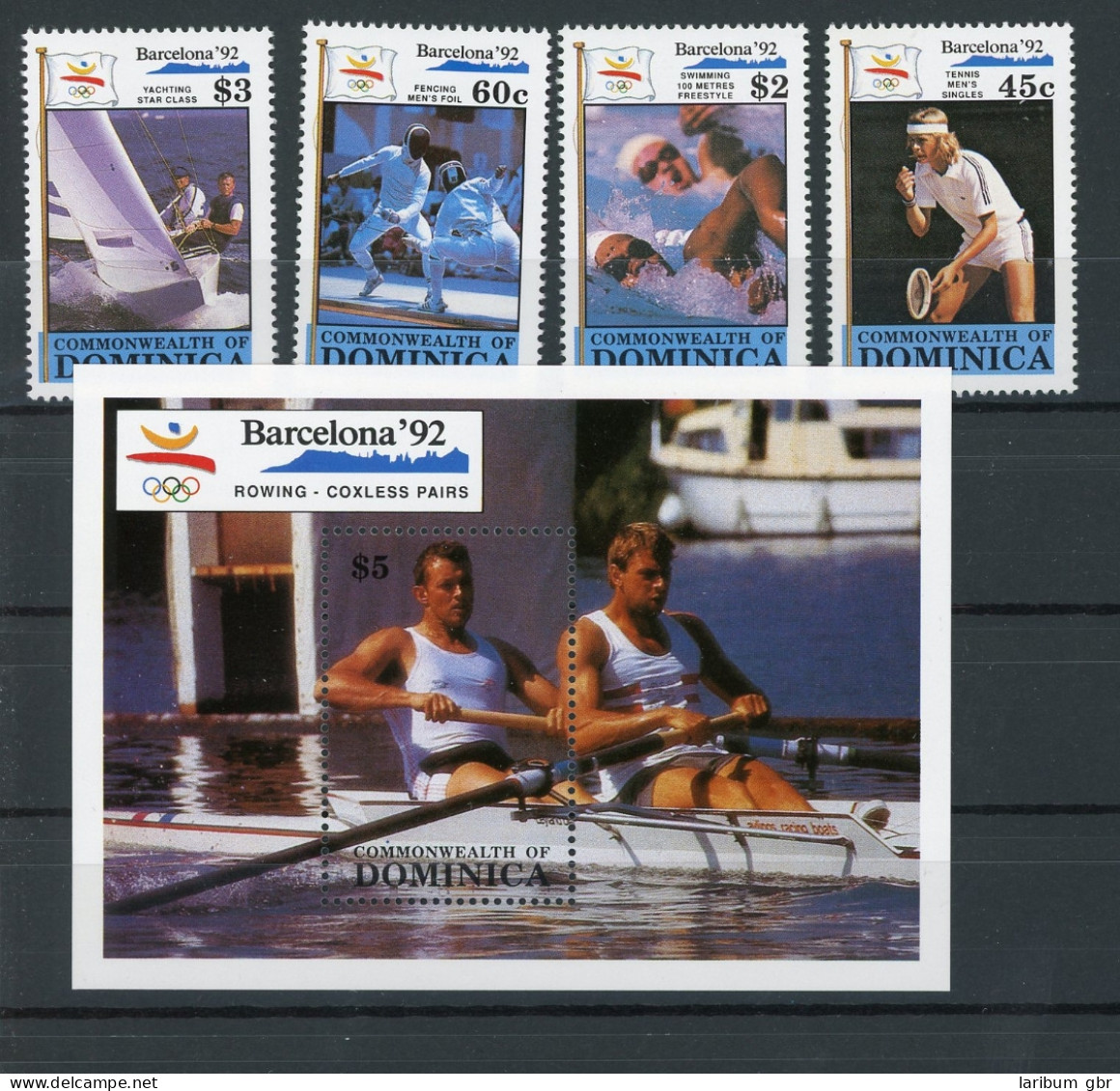 Dominica 1349-1352 + Block 173 Postfrisch Olympische Spiele #HL290 - Dominique (1978-...)