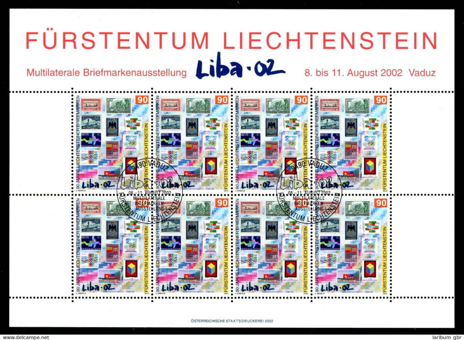 Liechtenstein Kleinbögen 1297-1298 Gestempelt Im Folder #HB358 - Sonstige & Ohne Zuordnung