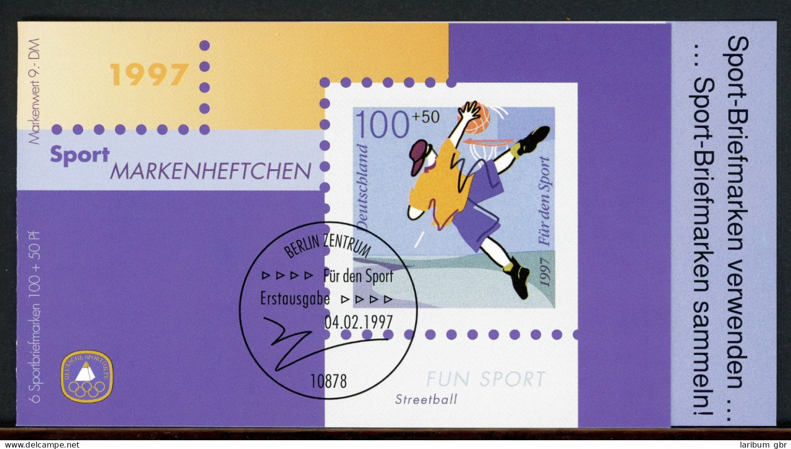 Bund Sportmarkenheftchen 1997 Mit 1900 Postfrisch #HO878 - Autres & Non Classés