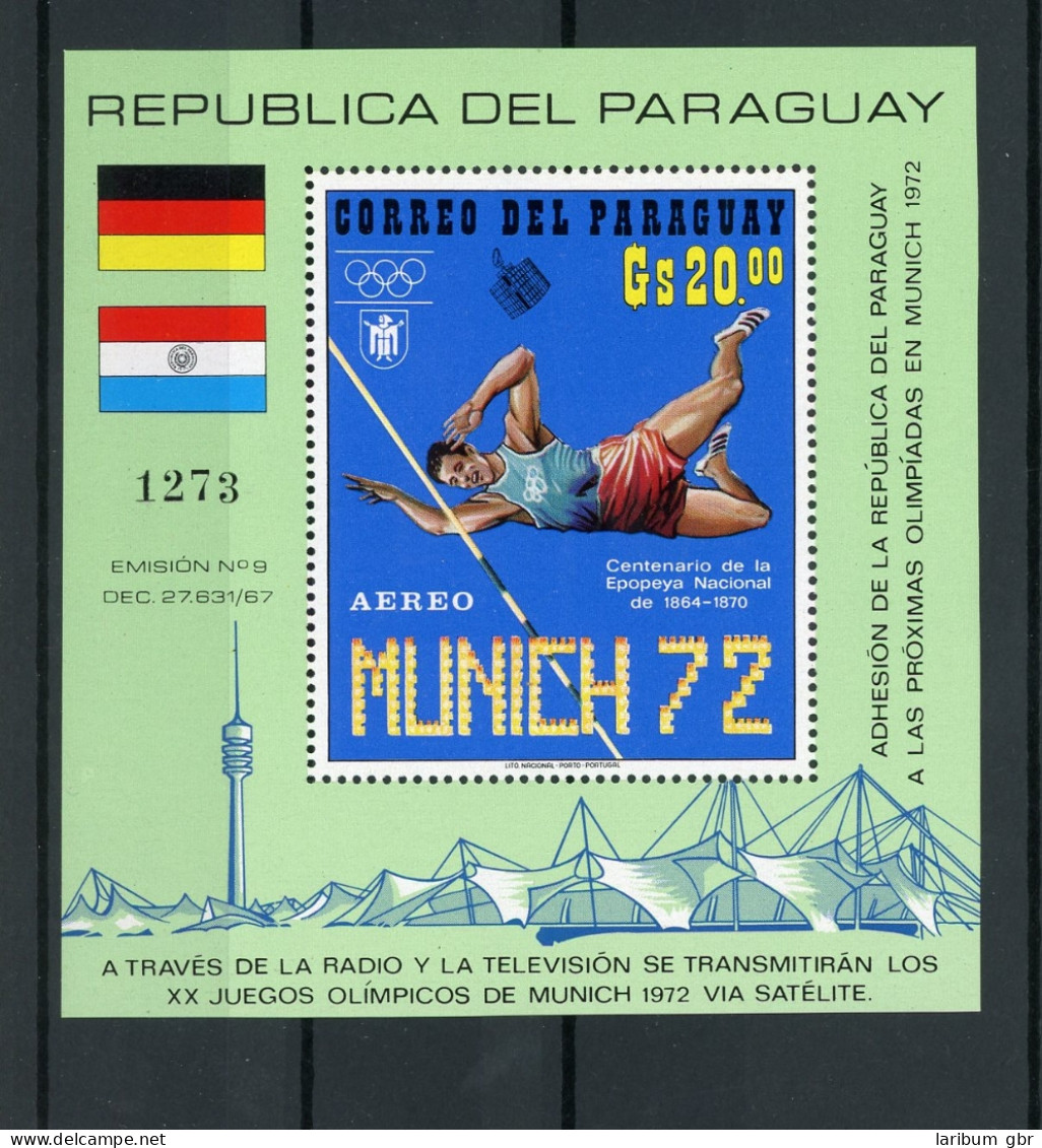 Paraguay Block159 Postfrisch Olympia #HL422 - Paraguay