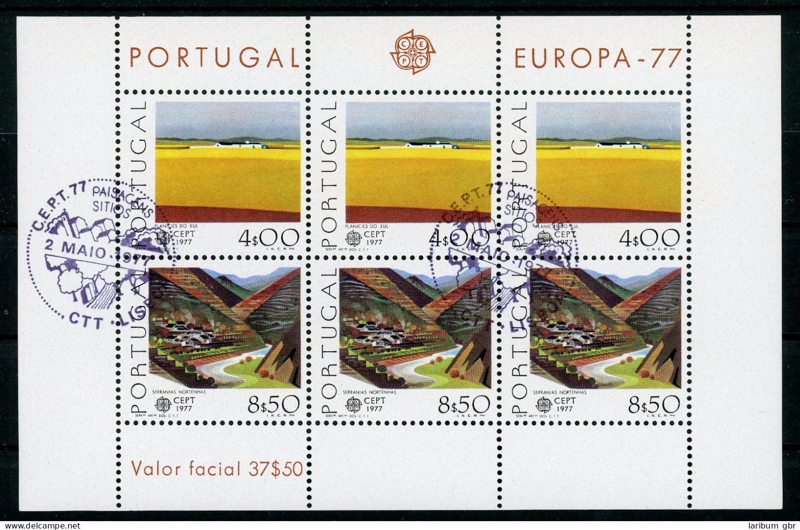 Portugal Block 20 CEPT Ersttagssonderstempel #HK492 - Sonstige & Ohne Zuordnung