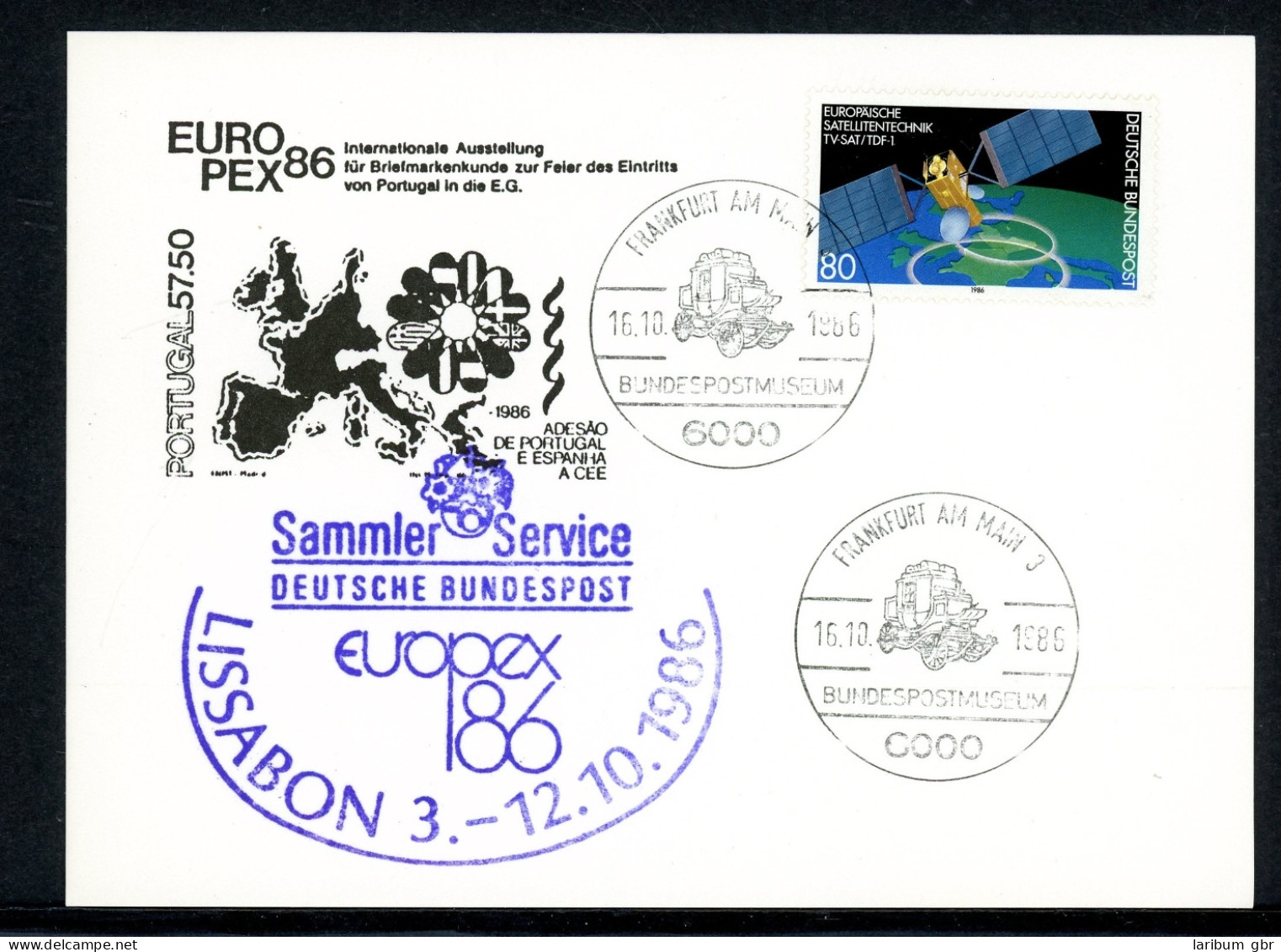 Bund Vorläufer Messekarten Gestempelt EUROPEX Lissabon 10.1986 #HB008 - Autres & Non Classés