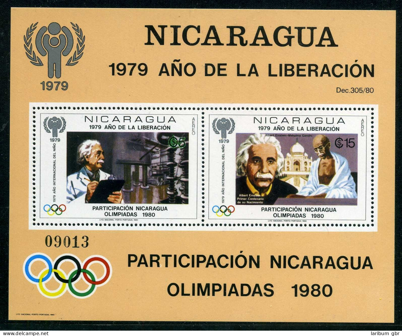 Nicaragua Block 113 Postfrisch Olymphilex 1980 #HO661 - Nicaragua