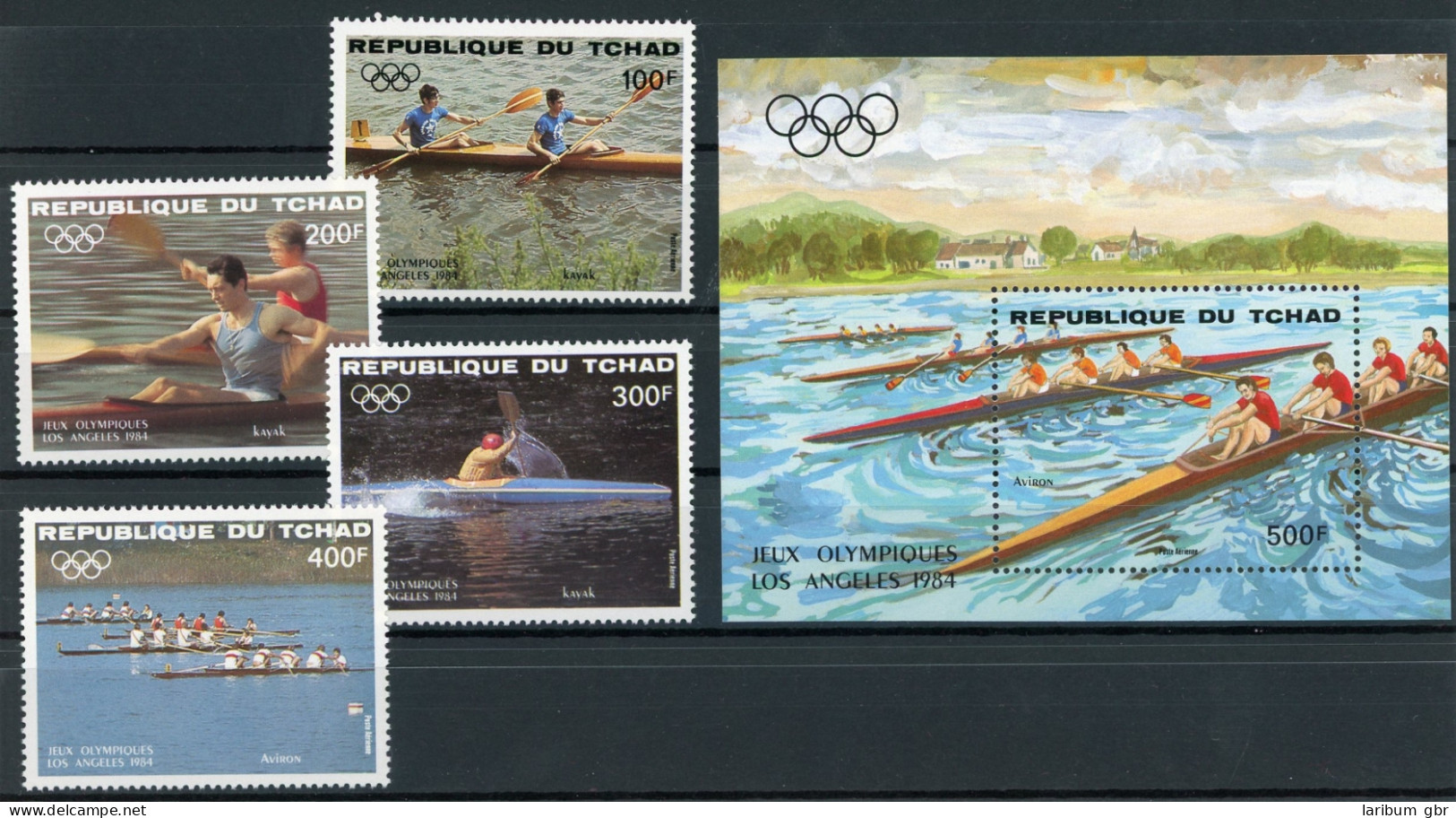 Tschad 1056-1059+Block221 Postfrisch Olympia #HL493 - Tchad (1960-...)