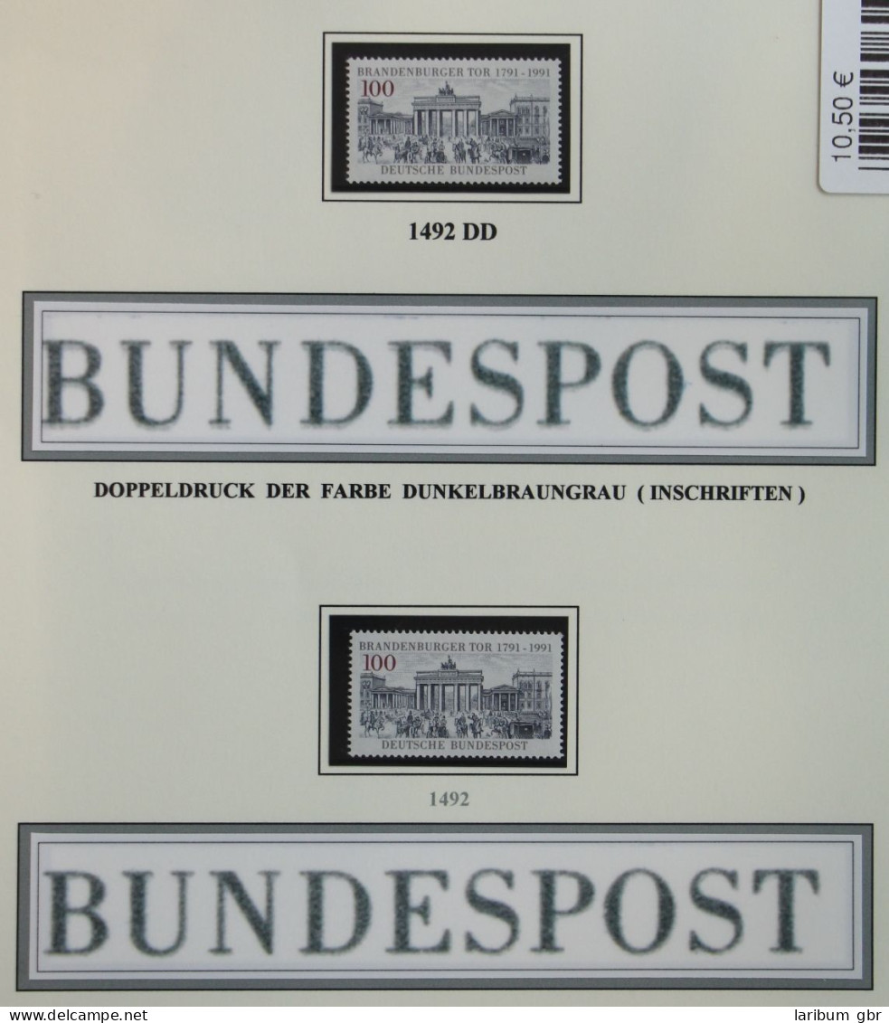 Bund 1492 Postfrisch Doppeldruck #KB464 - Plaatfouten En Curiosa