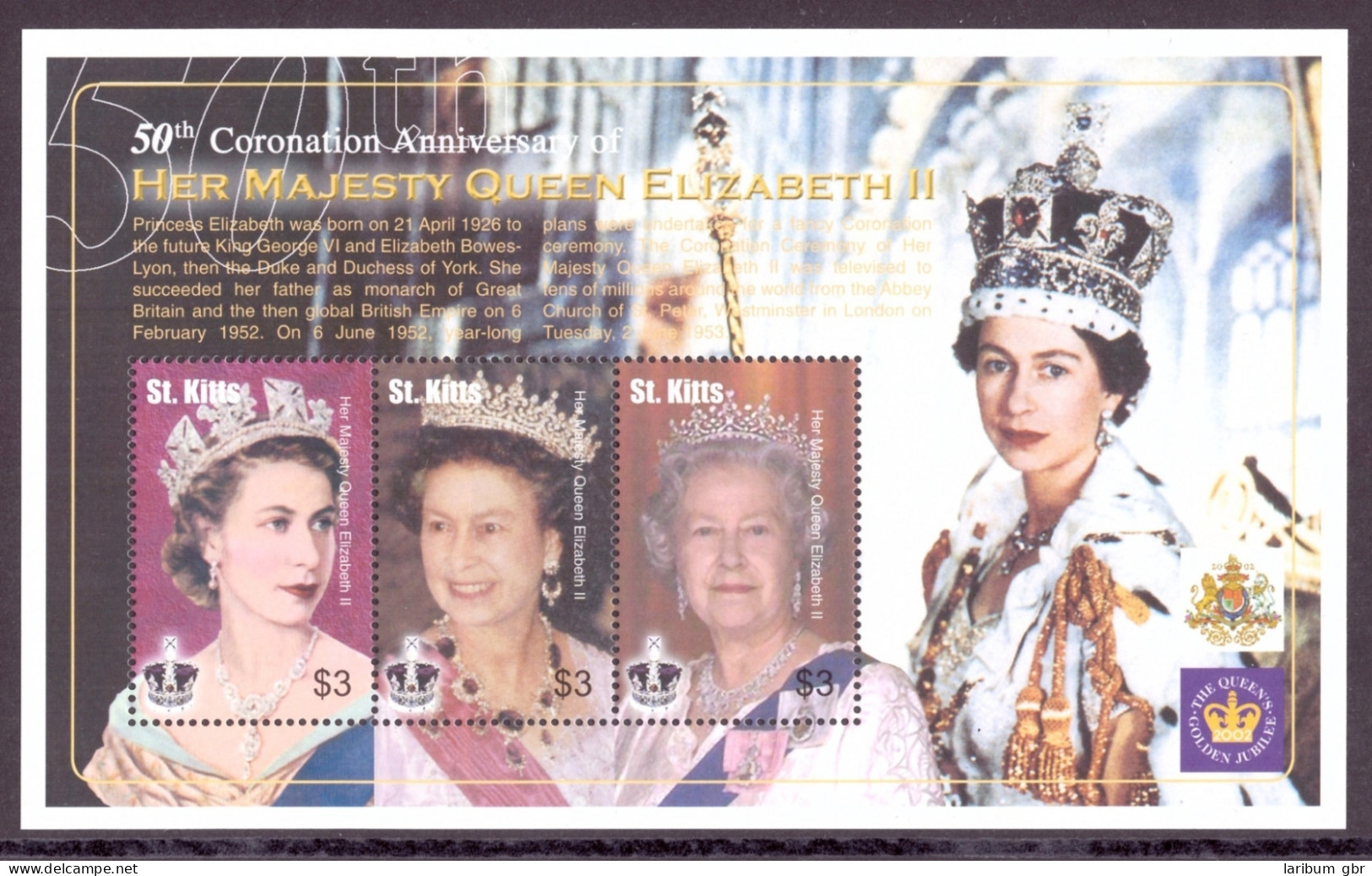 St. Kitts Nevis 727-29 Postfrisch Queen Elizabeth #HX085 - St.Kitts-et-Nevis ( 1983-...)