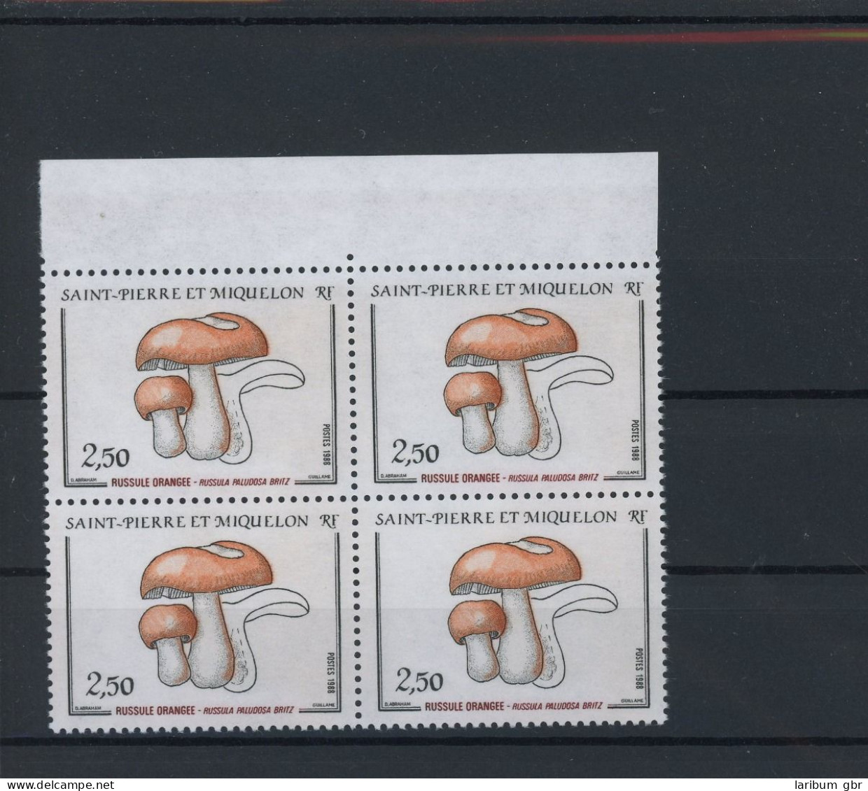 St. Pierre Und Miquelon Viererblock 556 Postfrisch Pilze #JO760 - Anguilla (1968-...)