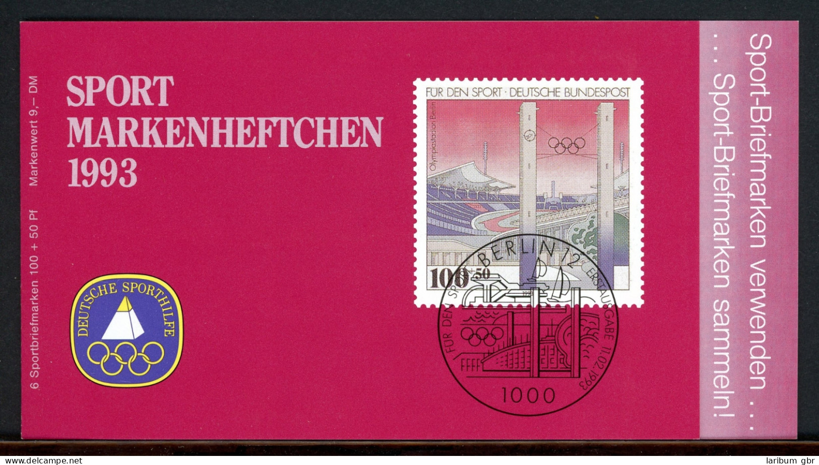 Bund Sportmarkenheftchen 1993 Mit 1652 Postfrisch #HO877 - Sonstige & Ohne Zuordnung