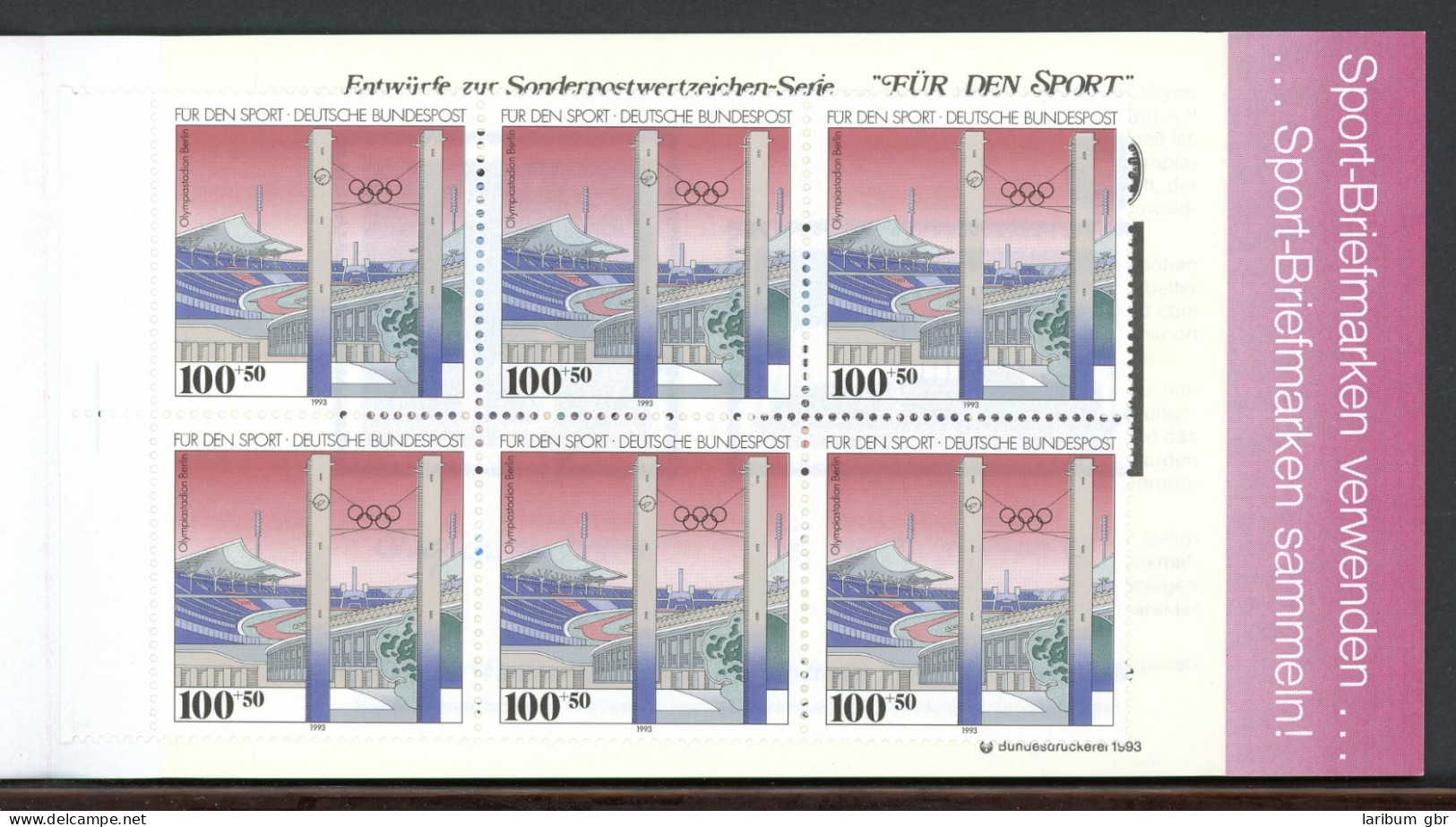 Bund Sportmarkenheftchen 1993 Mit 1652 Postfrisch #HO877 - Other & Unclassified