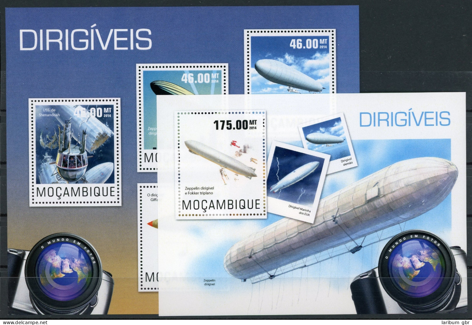 Mosambik 7655-7658 + Bl 971 Postfrisch Zeppelin #GO601 - Mozambico