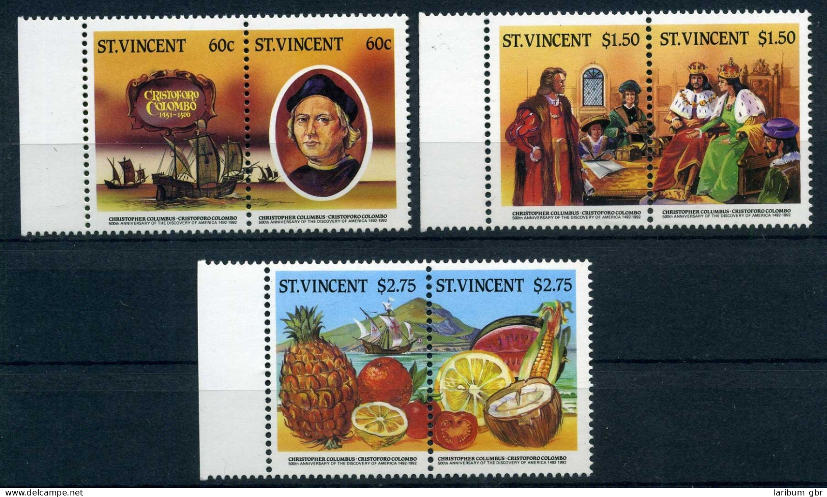 St. Vincent 909-14 Postfrisch Kolumbus #IA094 - St.Vincent & Grenadines