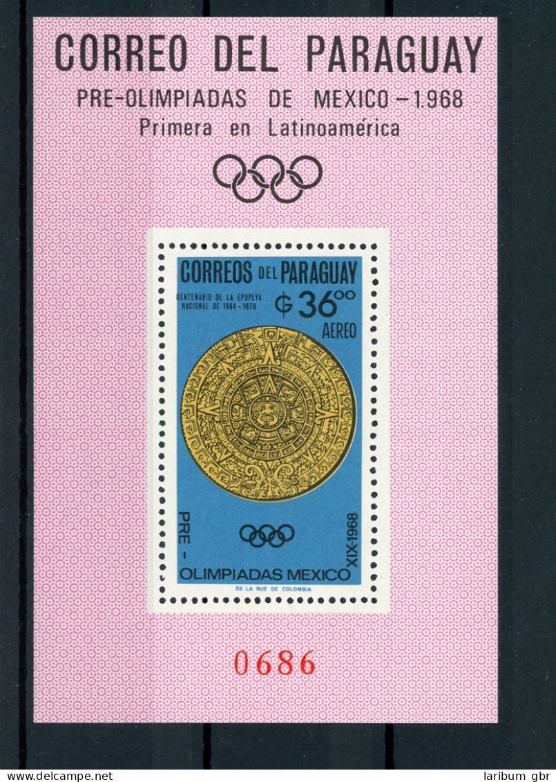 Paraguay Block81 Postfrisch Olympia #HL410 - Paraguay