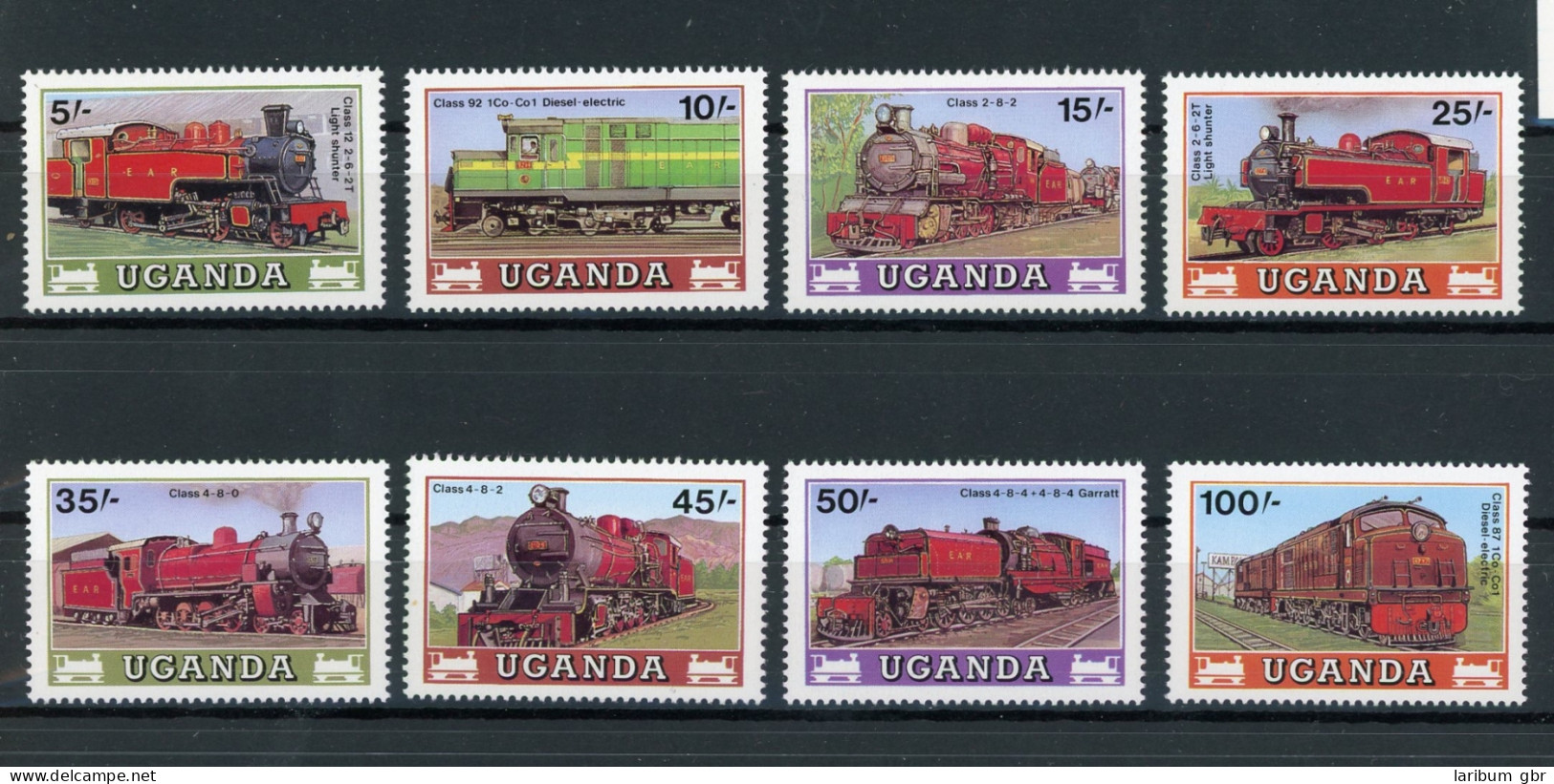 Uganda 569-576 Postfrisch Eisenbahn #IU871 - Ouganda (1962-...)