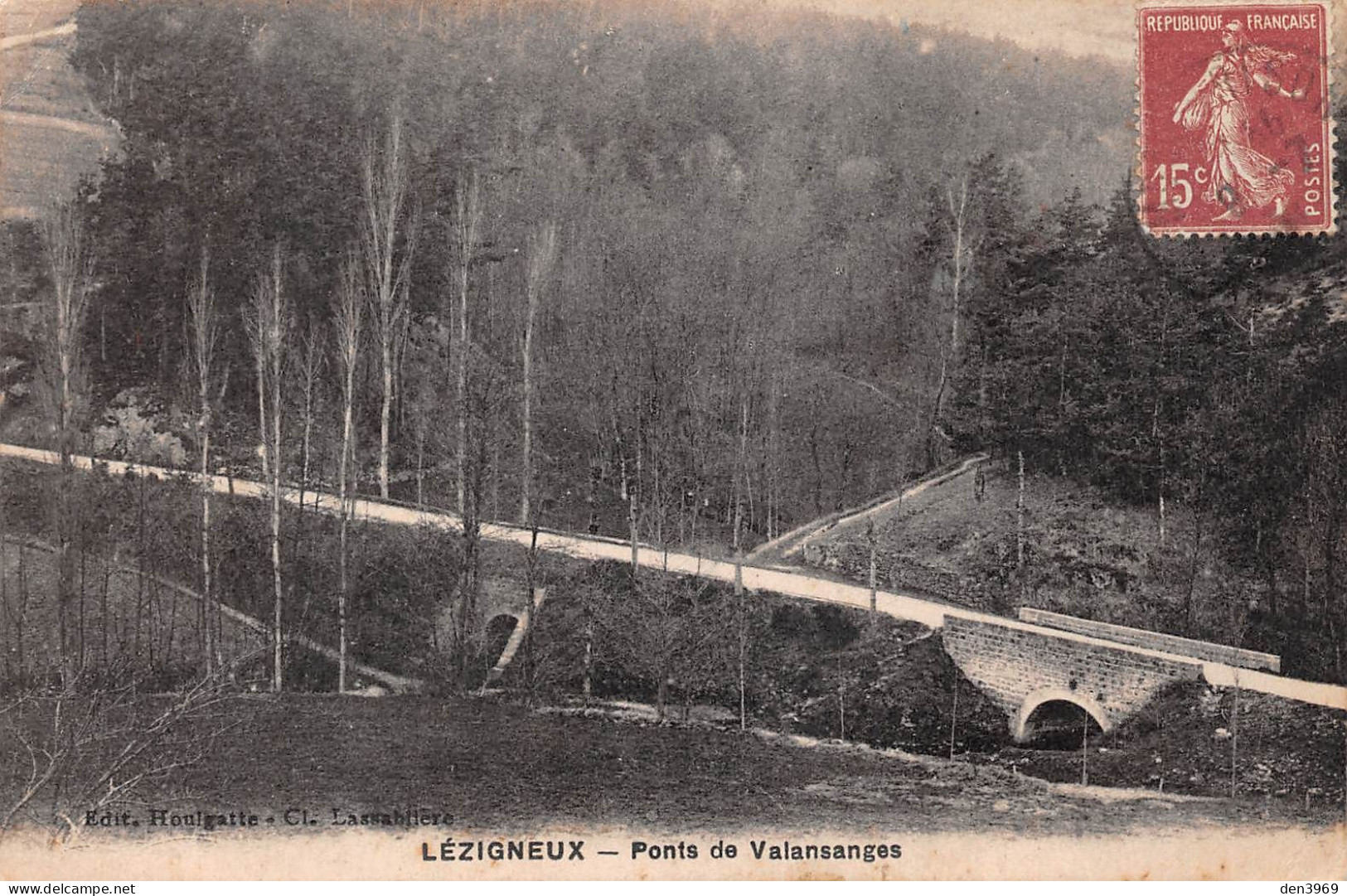 LEZIGNEUX (Manche) - Ponts De Valansanges - Voyagé 1934 (2 Scans) Rocher, 15 Rue Des Remparts D'Ainay à Lyon - Autres & Non Classés