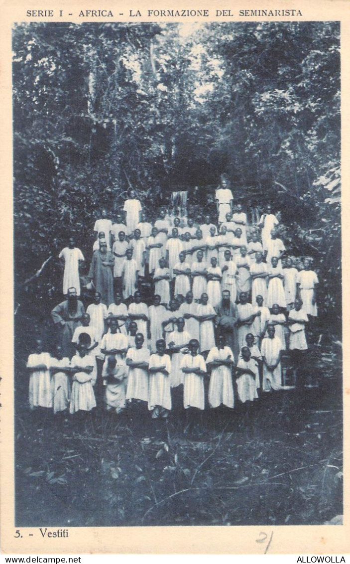 26965 " AFRICA-LA FORMAZIONE DEL SEMINARISTA-VESTITI " ANIMATA-VERA FOTO-CART.POST. SPED.1934 - Ohne Zuordnung