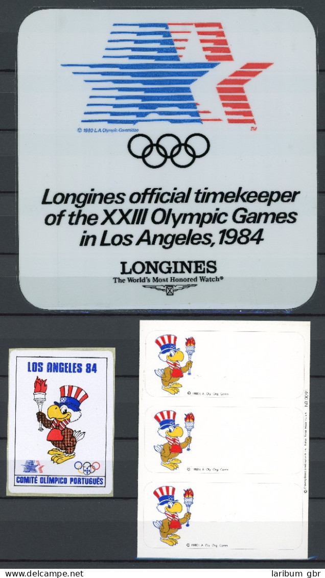 Olympische Sommerspiele Los Angeles 1984 Offiz. + Sponsoren- Aufkleber #IF319 - Other & Unclassified