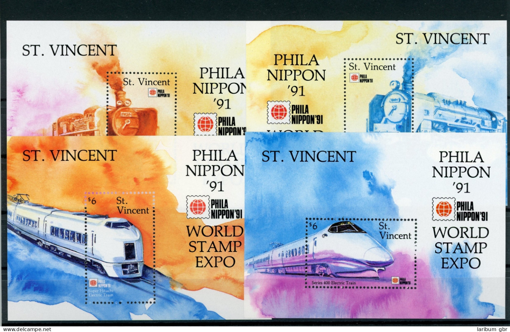 St. Vincent Block 174-177 Postfrisch Eisenbahn #IV372 - St.Vincent & Grenadines