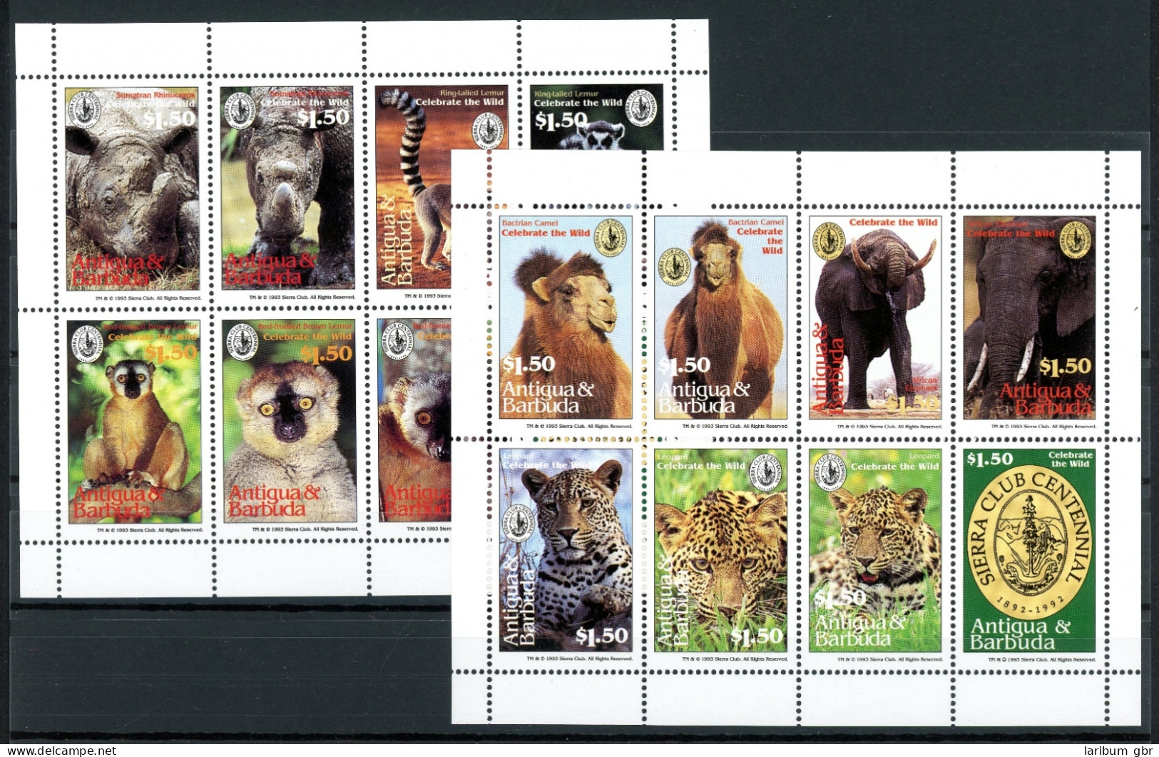 Antigua + Barbuda 2 KB 1934-1948 Postfrisch Wildtiere #IA208 - Antigua And Barbuda (1981-...)