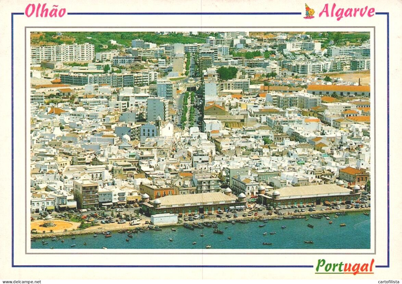 OLHÃO, Algarve - Vista Geral Aérea  (2 Scans) - Faro