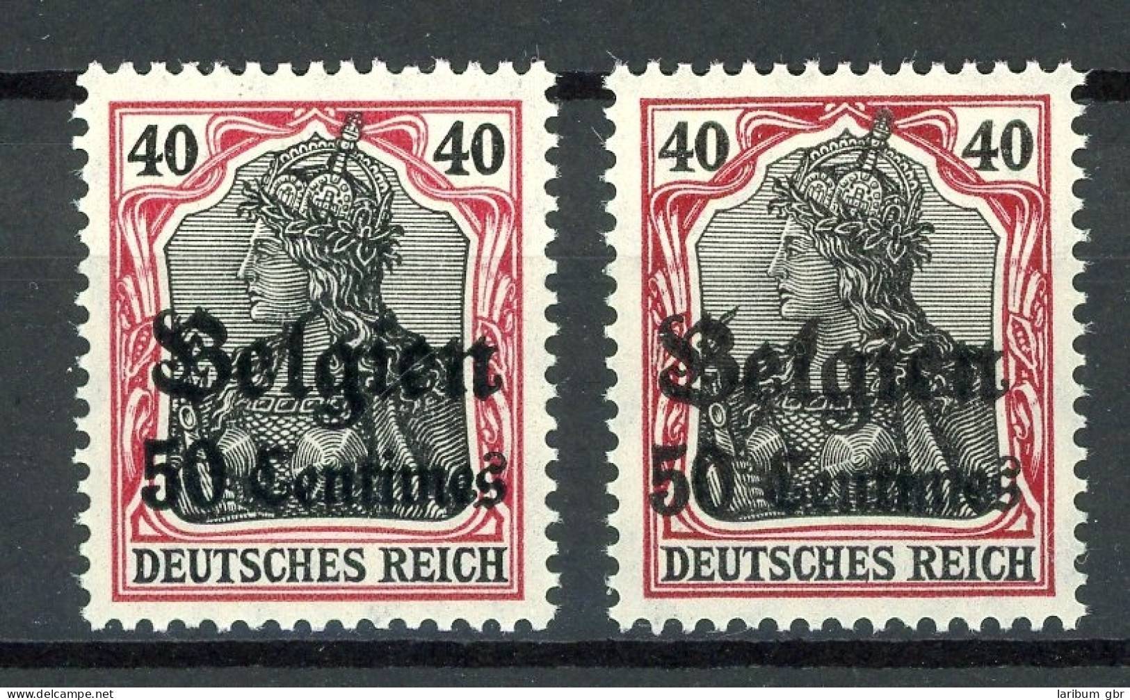 Deutsche Besetzung LP Belgien 5 I + II Postfrisch #HU604 - Occupazione 1914 – 18