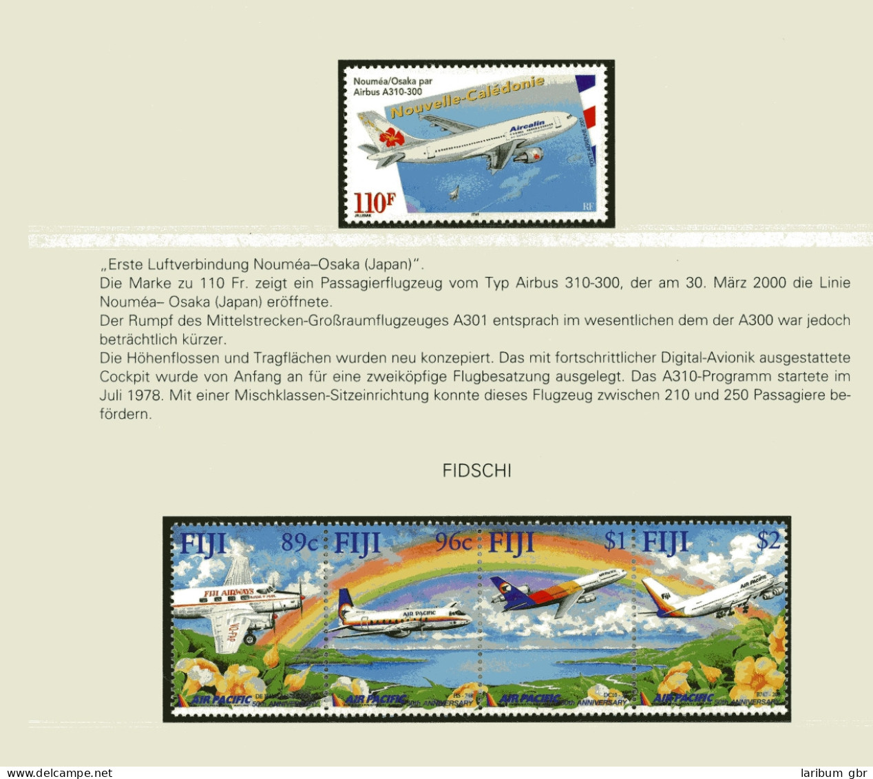 Neukaledonien 1245, 4er Streifen 992-995 Postfrisch Flugzeug #GI604 - Autres & Non Classés