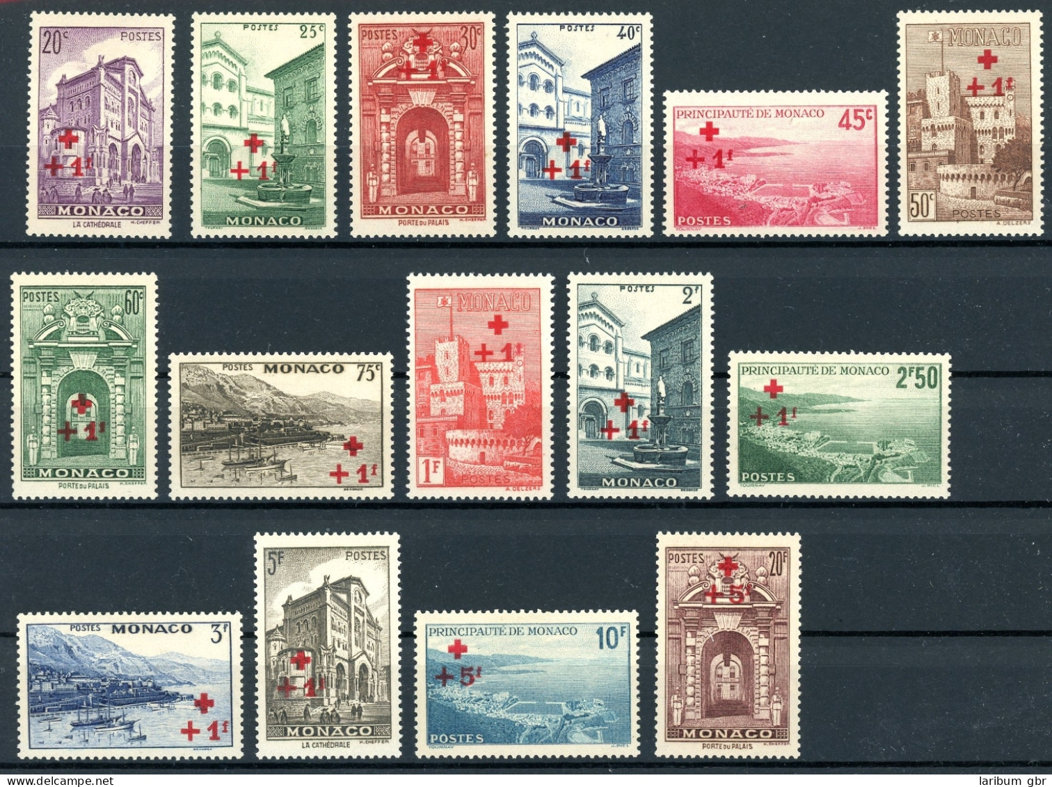 Monaco Rotes Kreuz 205-219 Mit Falz Incl. MiNr 210 I #HX385 - Autres & Non Classés