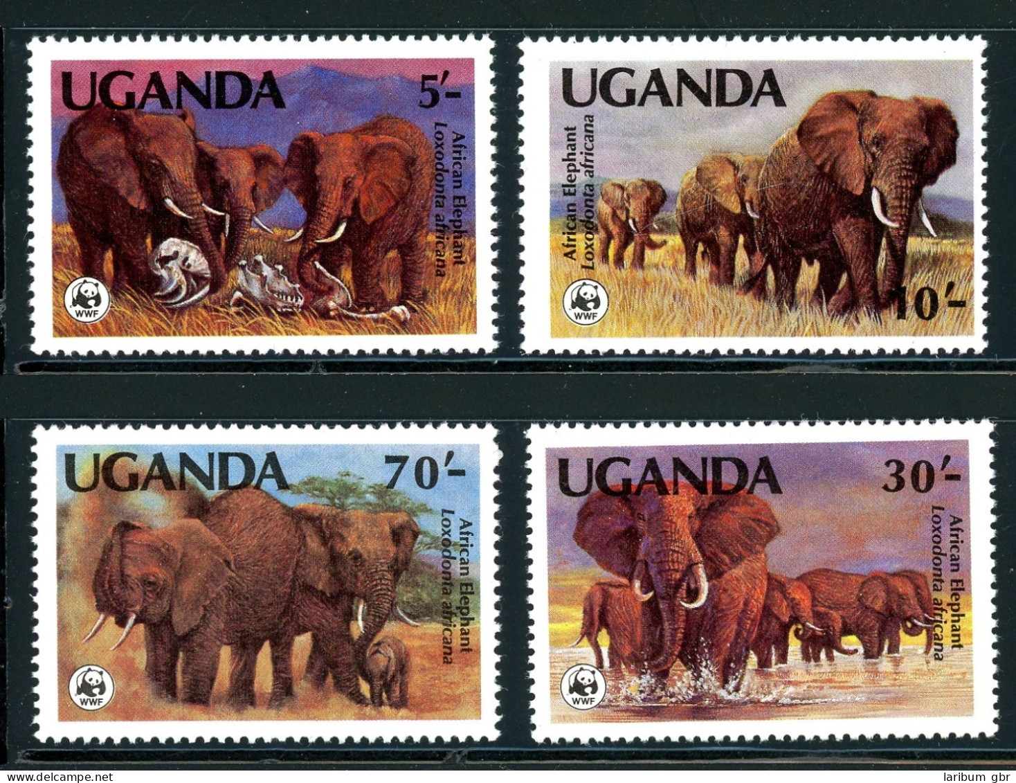 Uganda 361-364 Postfrisch Elefanten, WWF #IA186 - Oeganda (1962-...)